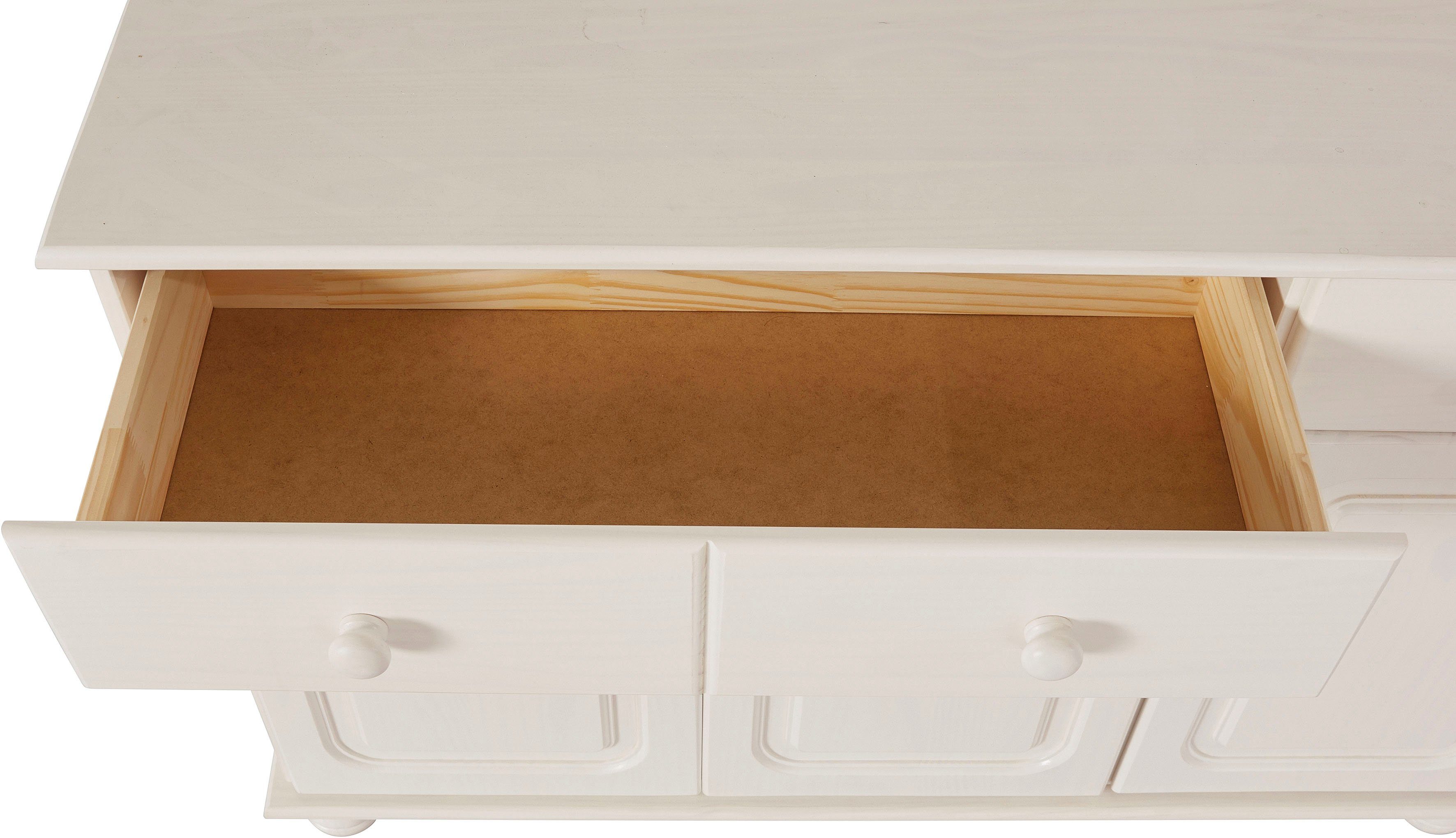 Home affaire Buffetkast Mette Met 2 laden en veel bergruimte achter 4 deuren, hoogte 181cm (2-delig)