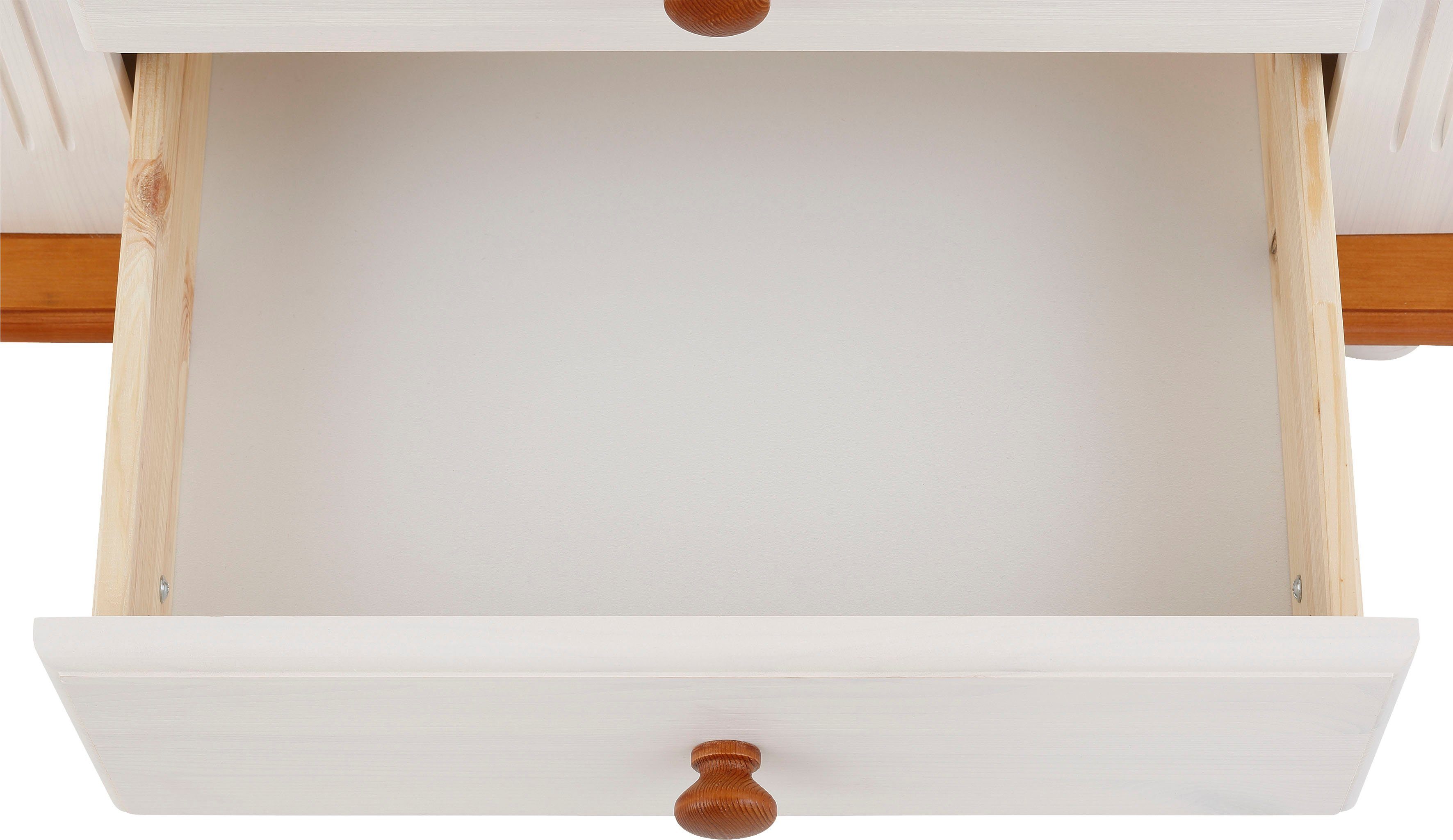 Home affaire Kledingkast ADELE met spiegel, breedte 63 cm, met 2 lades, van massief dennenhout, fsc®