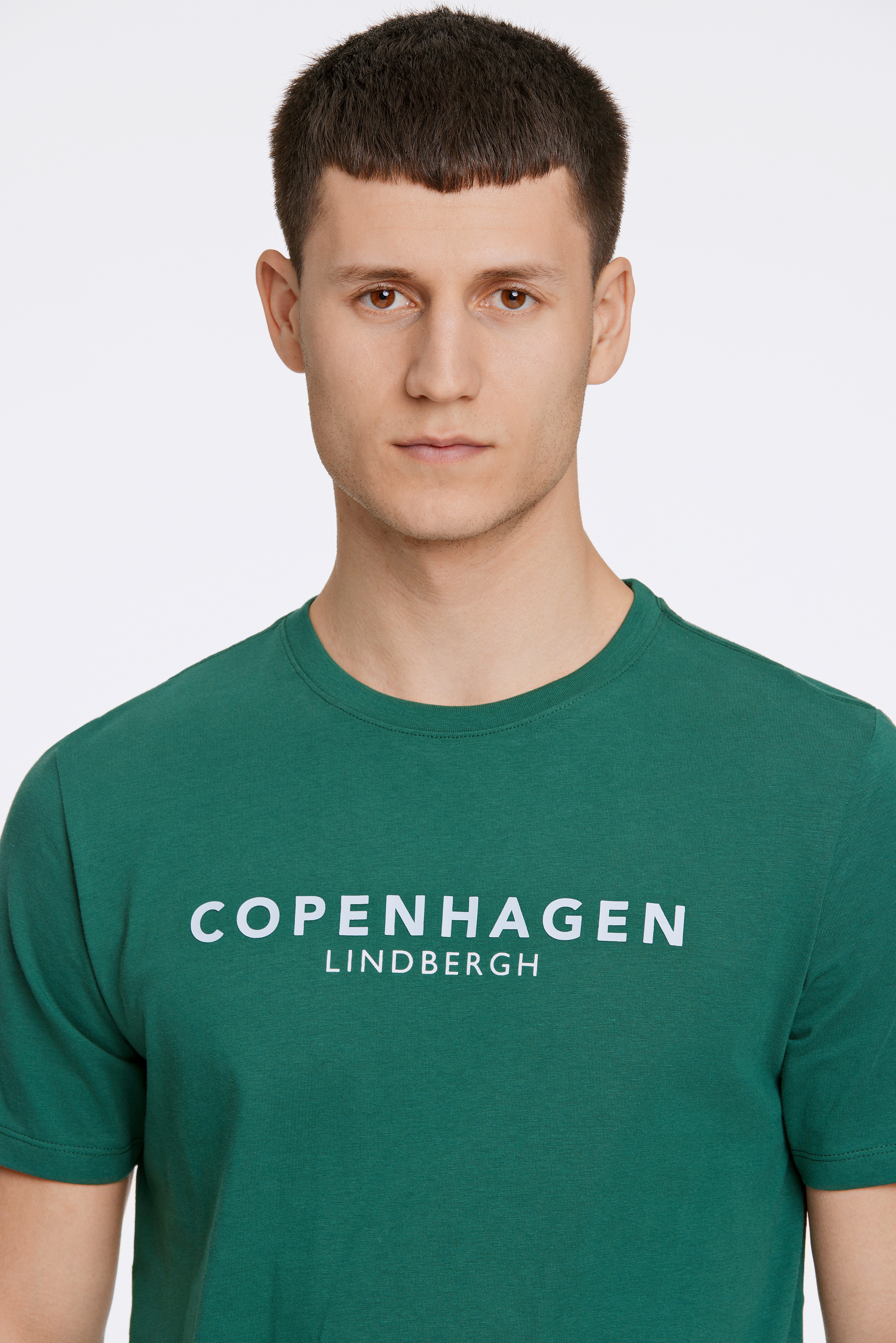 LINDBERGH T-shirt met logo en ronde hals