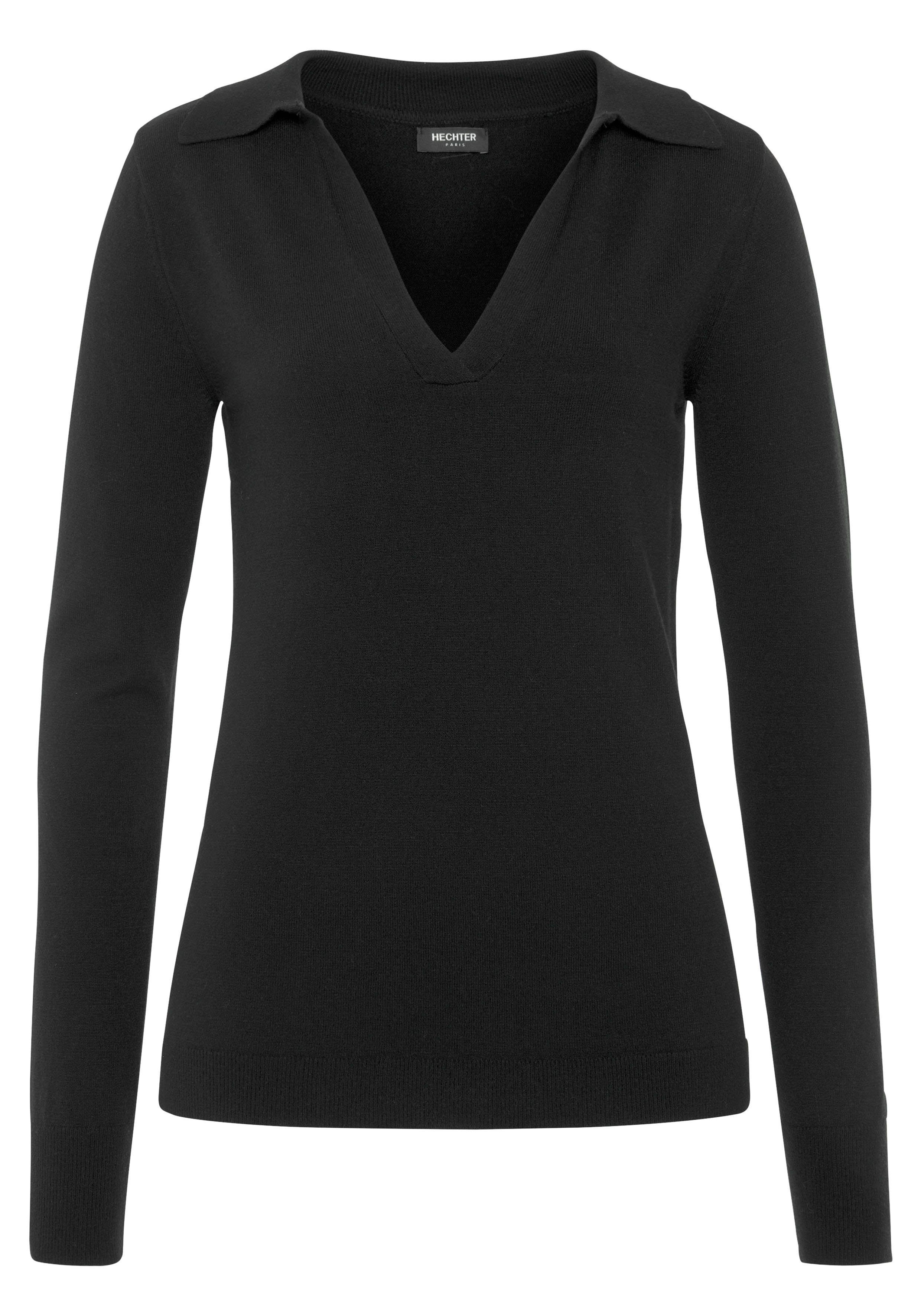 HECHTER PARIS Trui met polokraag met elegante v-hals