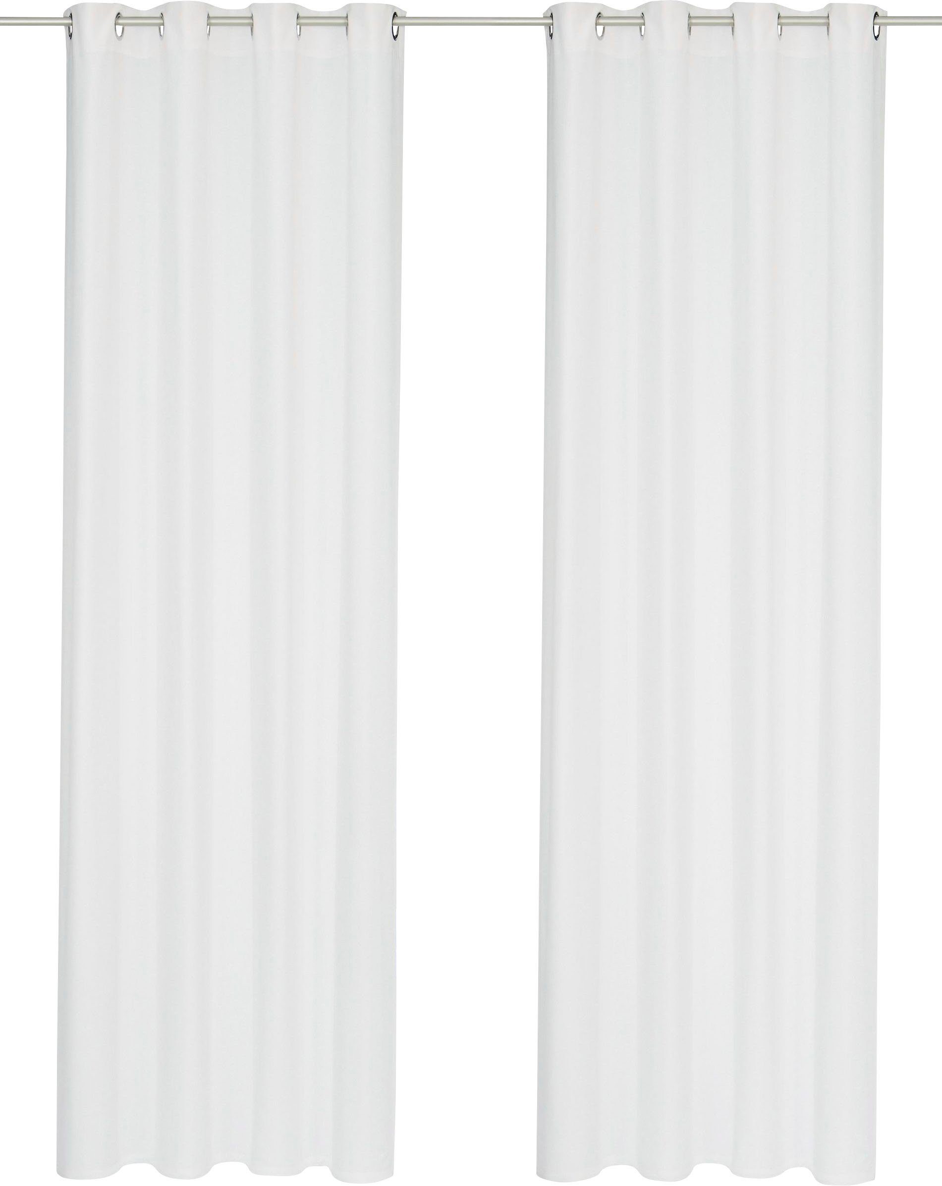 Home affaire Gordijn Parry set van 2, ondoorzichtig, monochroom, basic (2 stuks)