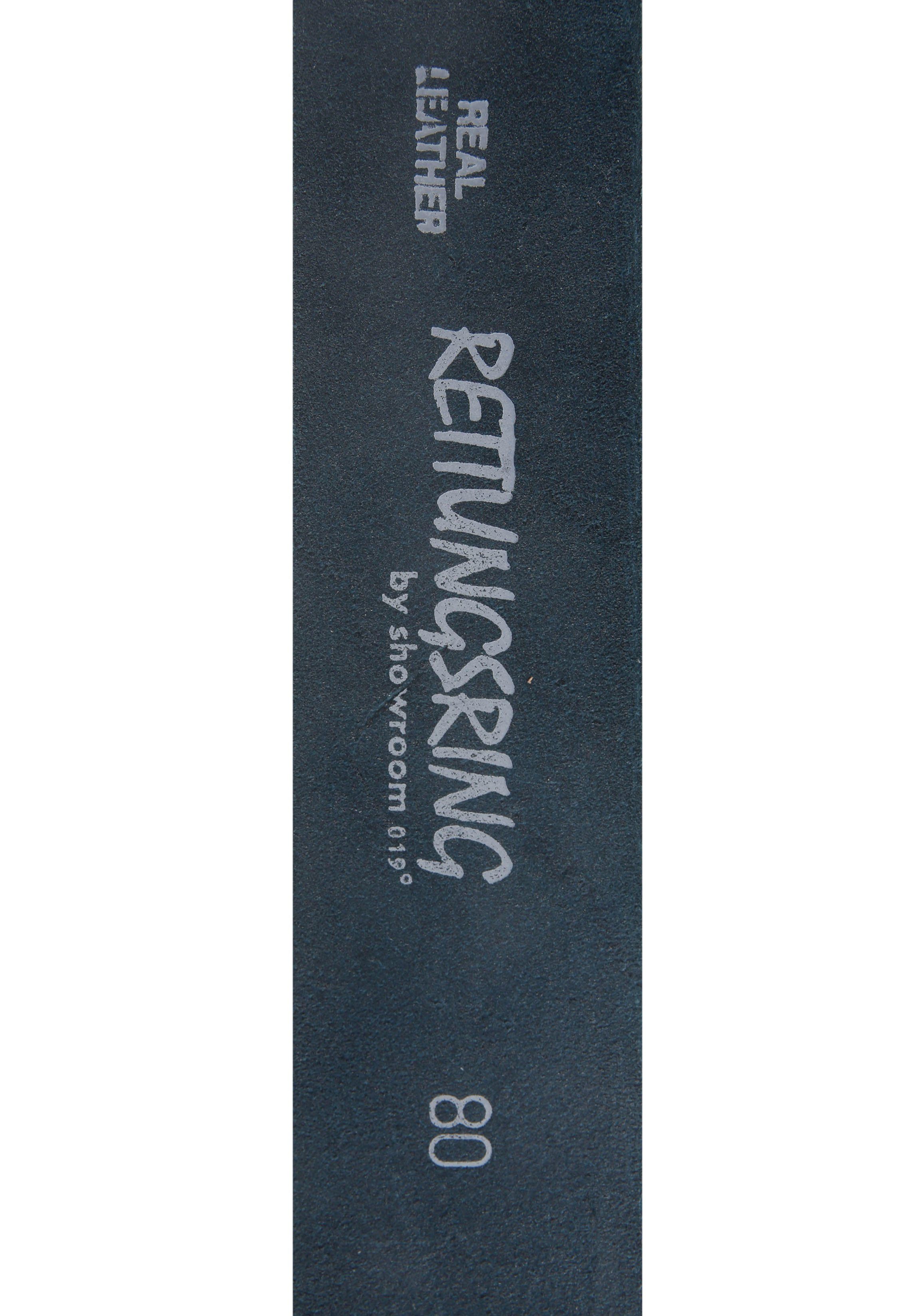 RETTUNGSRING by showroom 019° Leren riem met verwisselbare sluiting "rozenhart half"
