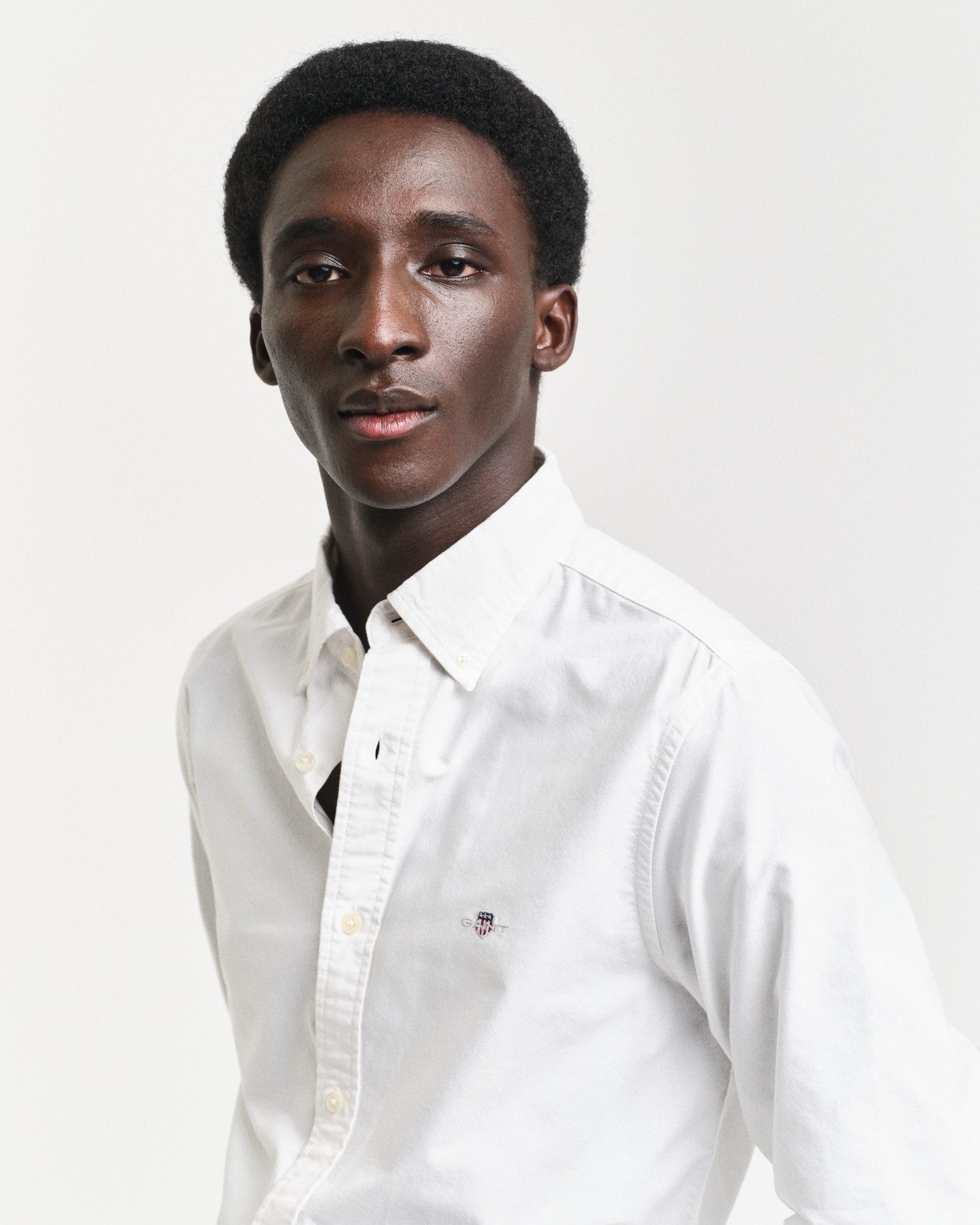 Gant Overhemd met lange mouwen Slim fit Oxford overhemd gestructureerd duurzaam dikker