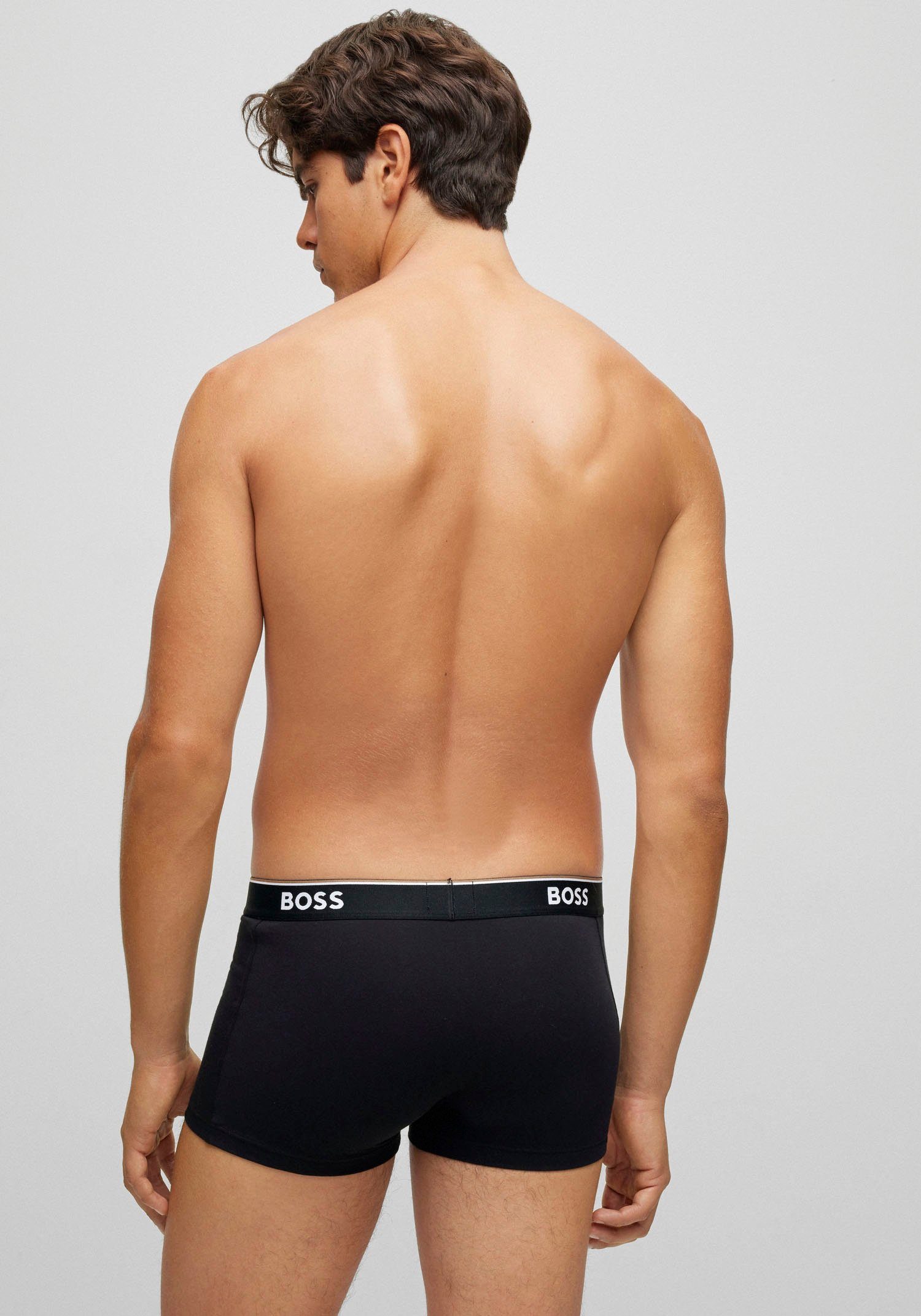 BOSS Boxershort TRUNK 3 PACK met boss opdruk op de tailleband (3 stuks)