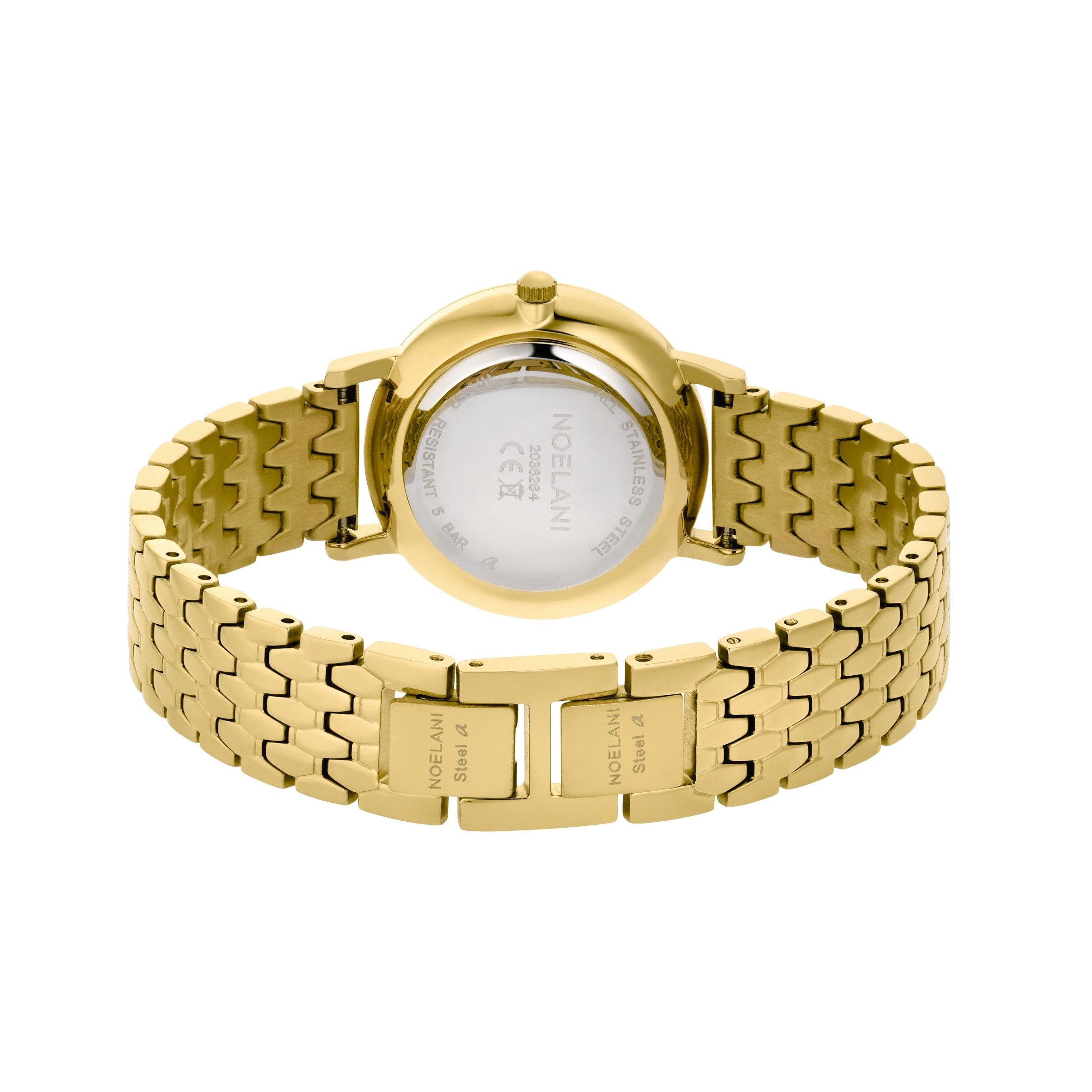 Noelani Kwartshorloge Horloge, dameshorloge, stalen band, analoog