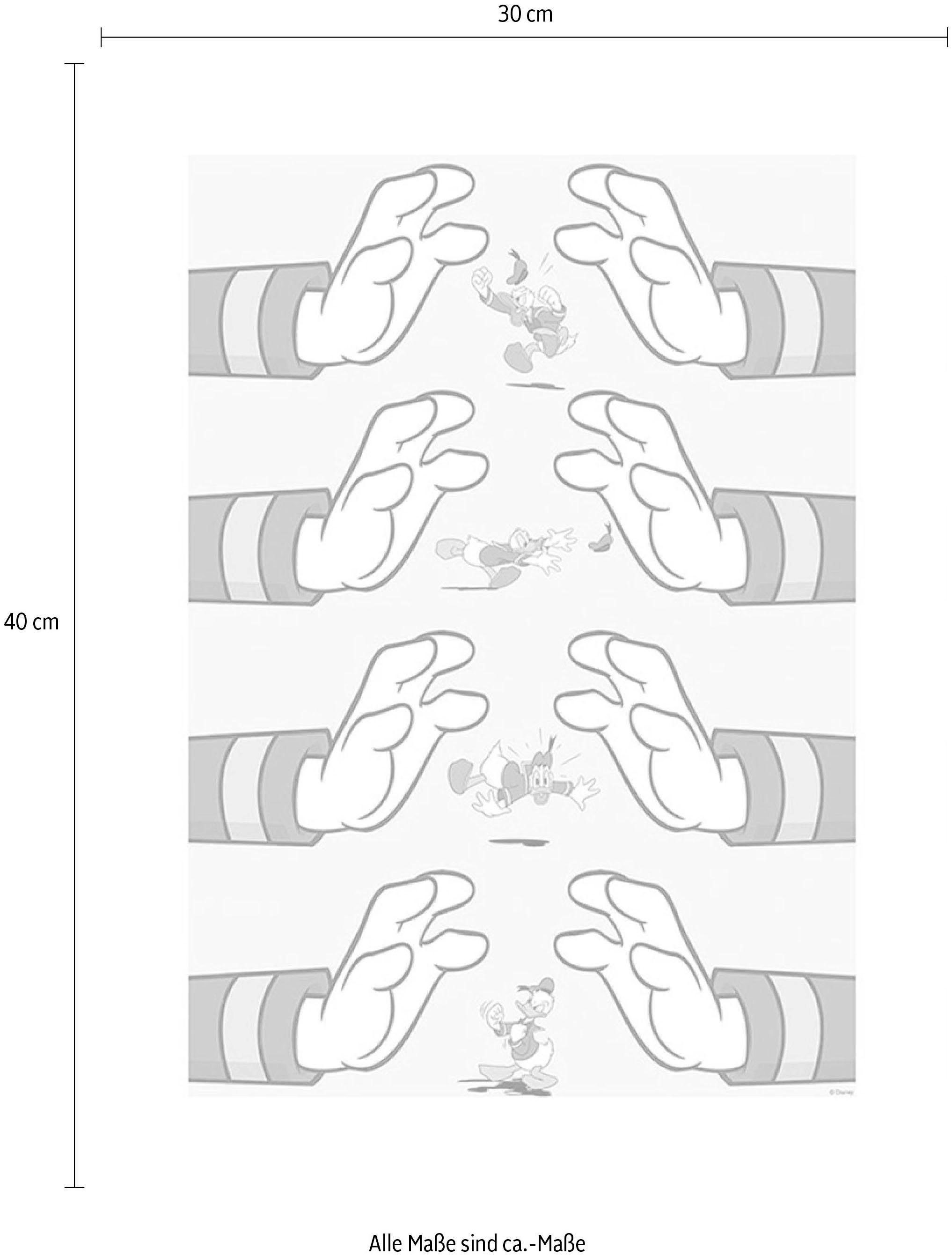 Komar Wanddecoratie Donald Duck Hands Wanddecoratie voor de kinderkamer - zonder lijst (1 stuk)