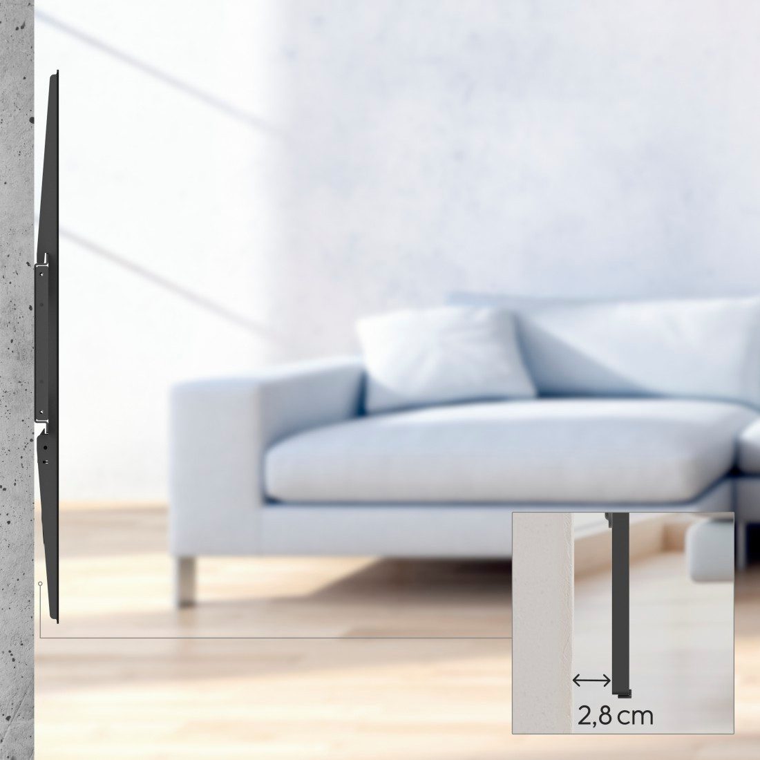 Hama Tv-wandhouder Wandbeugel (vast, 37" - 120", VESA 1100x600)