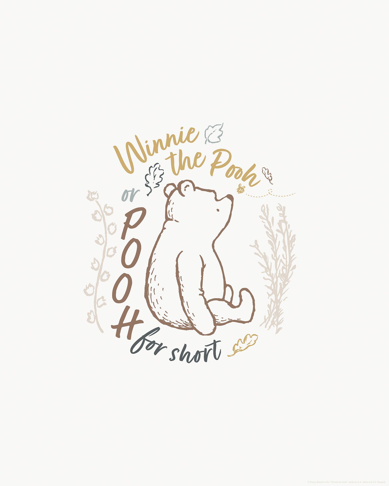 Komar Artprint Disney Winnie the Pooh for Short 40 x 60 cm (breedte x hoogte) - kinderkamer, decoratie (1 stuk)