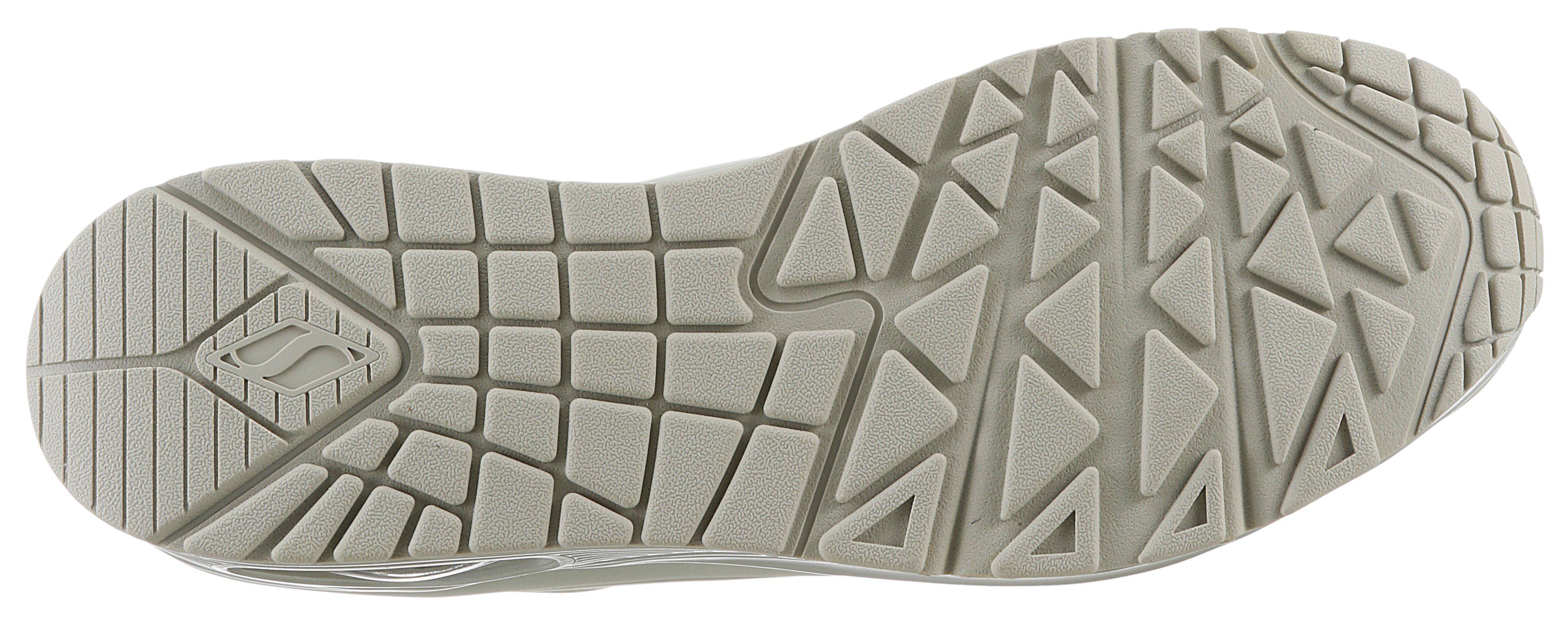 Skechers Sneakers met sleehak UNO STAND ON AIR Vrijetijdsschoen, lage schoen, veterschoen met zacht gevoerde binnenzool