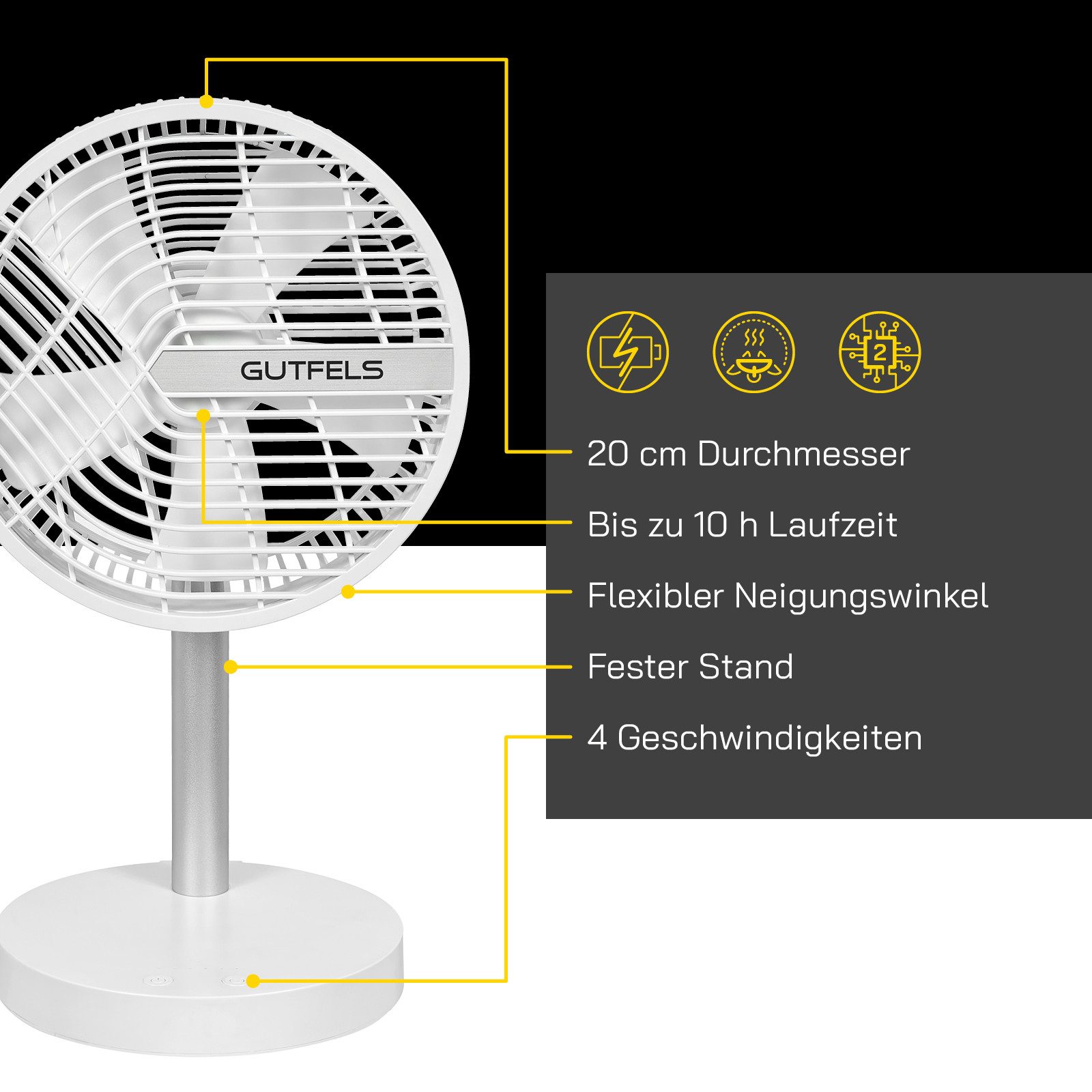 Gutfels Tafelventilator »VENTI 3020 R«