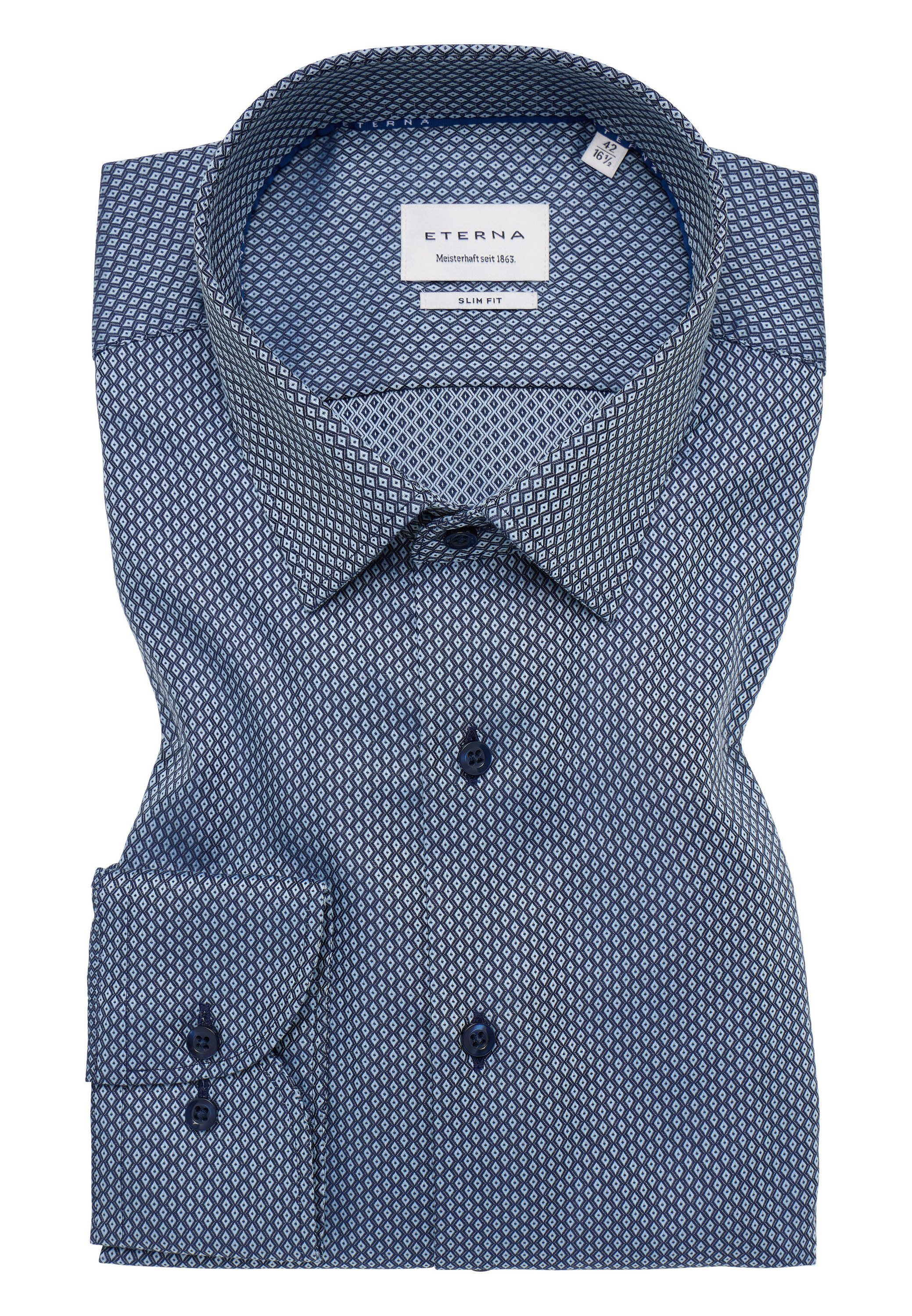 Eterna Overhemd met lange mouwen Slim fit NON IRON (strijkvrij)