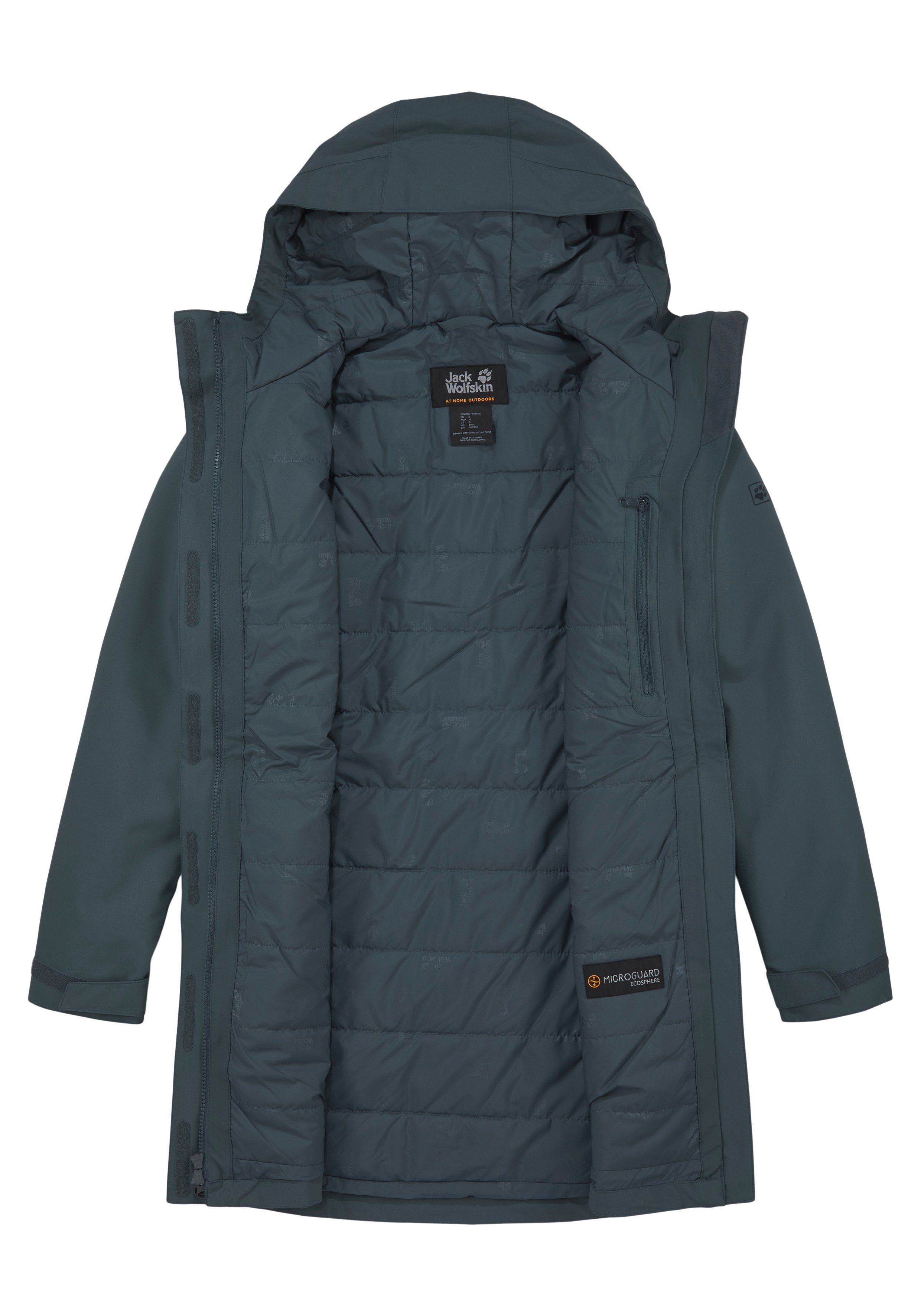 Jack Wolfskin Parka KIOLA Winddicht & waterafstotend & ademend