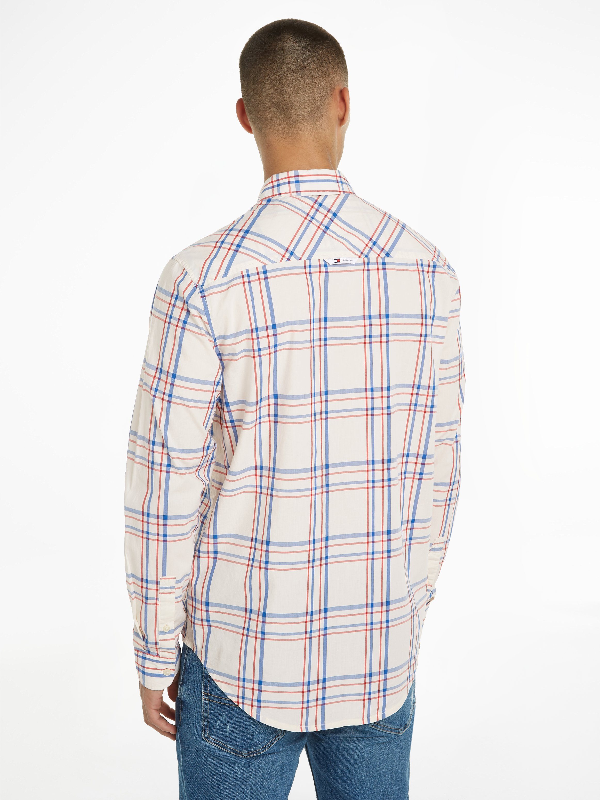 TOMMY JEANS Overhemd met lange mouwen TJM REG POPLIN CHECK SHIRT