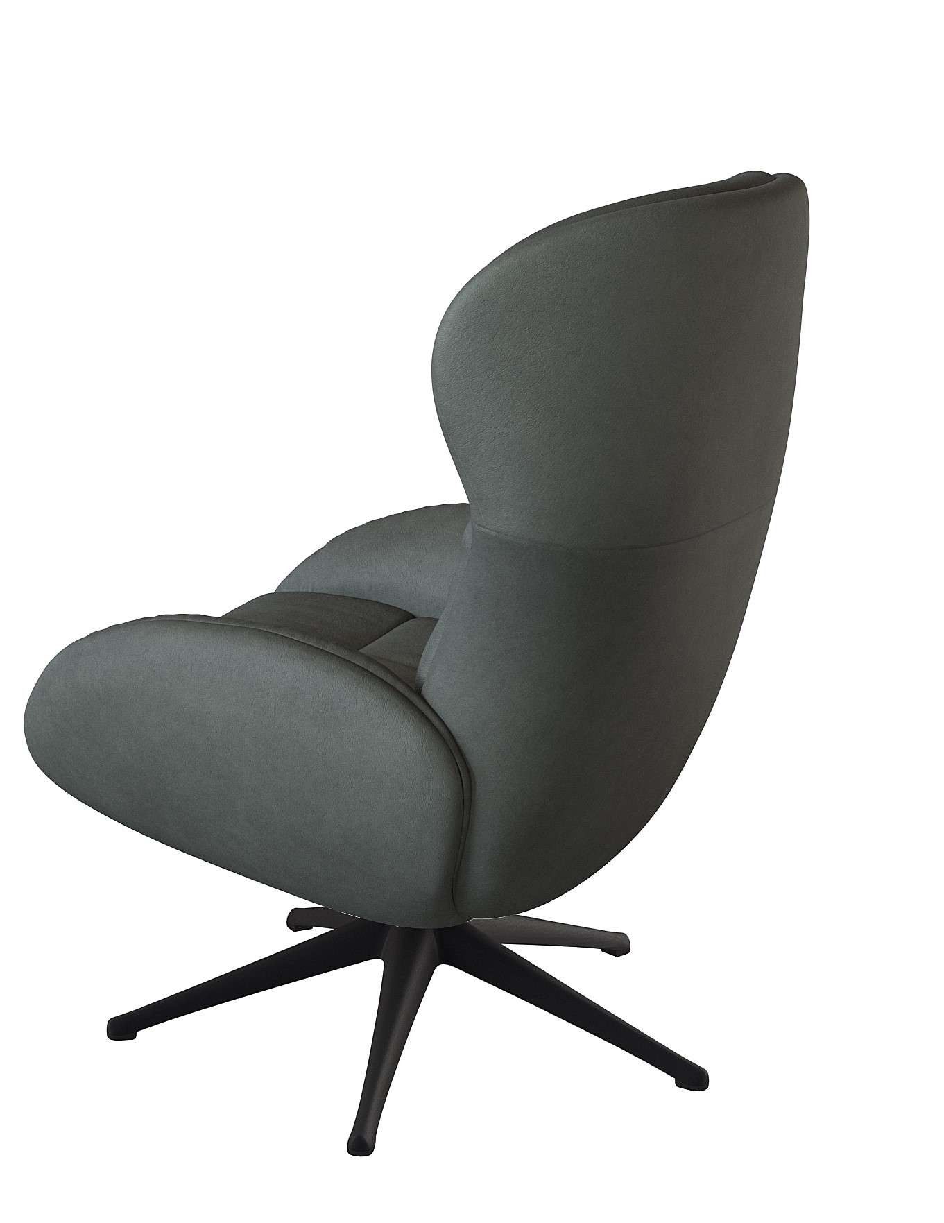 FLEXLUX Relaxfauteuil Haze, TV-stoel, fauteuil, stoffeerstoel Rugdeelverstelling, draaibaar, voet zwart