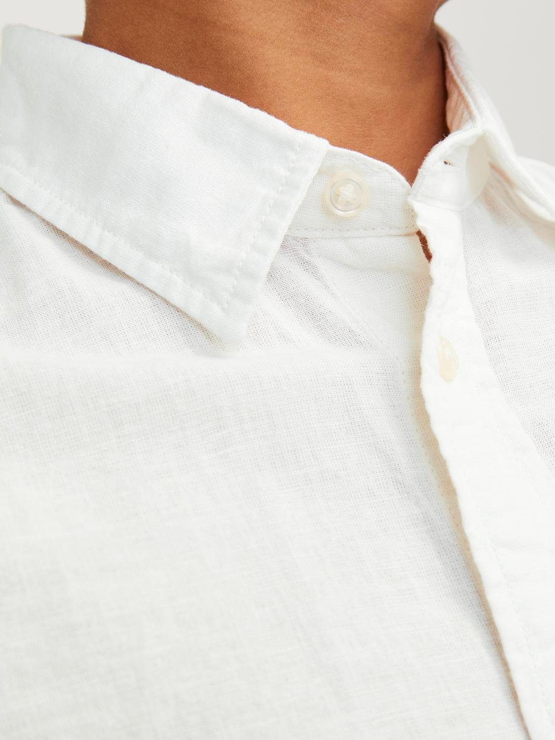 Jack & Jones Junior Overhemd met lange mouwen JJELINEN BLEND SHIRT LS SN JNR