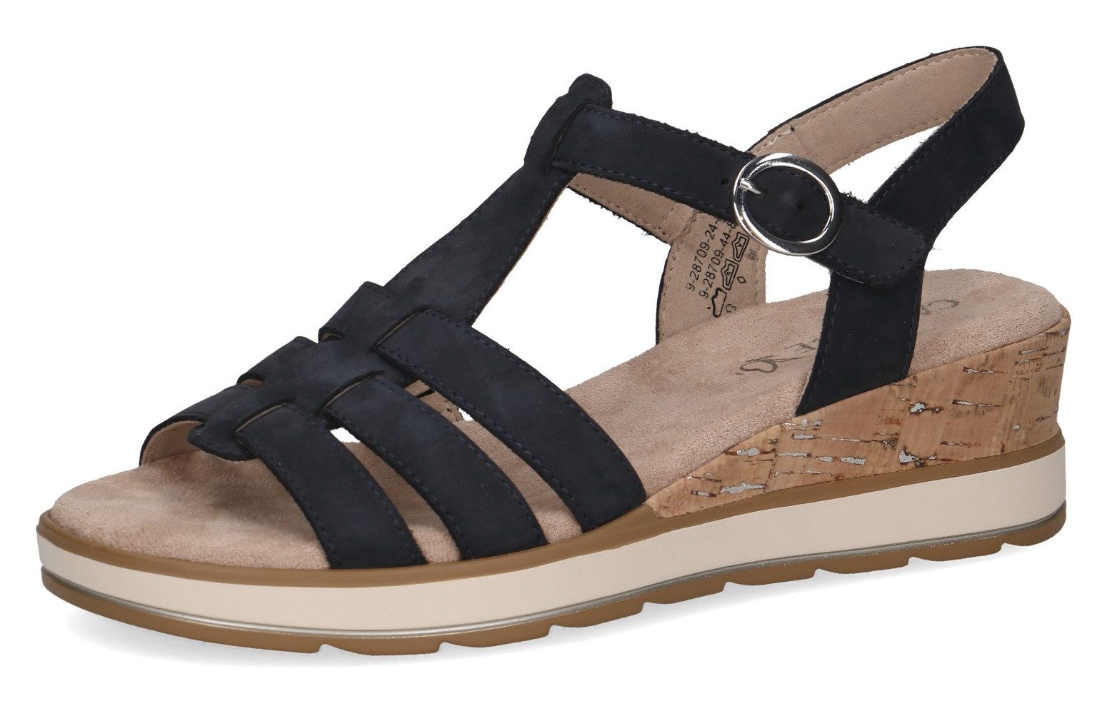 Caprice Sleehaksandaaltjes dames sandalen met sleehak maat 38 blauw