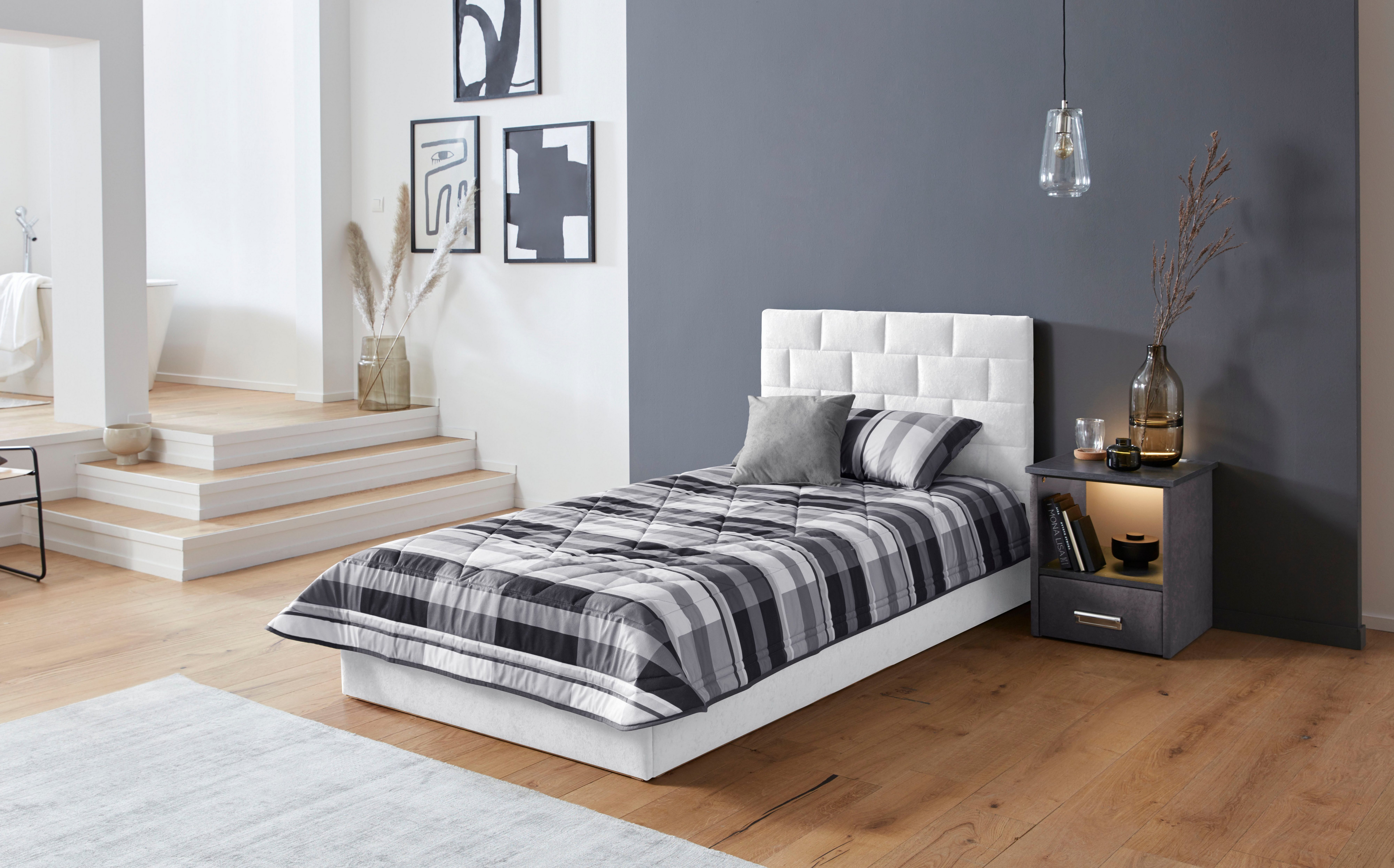 Westfalia Polsterbetten Gestoffeerd bed met bedkist bij uitvoering met matras