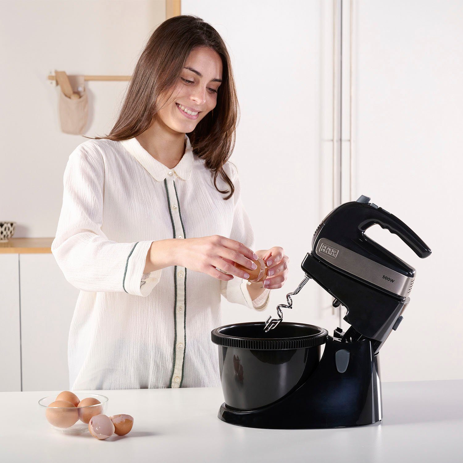 Black + Decker Handmixer BXMXA500E / ES9130090B met sleutel