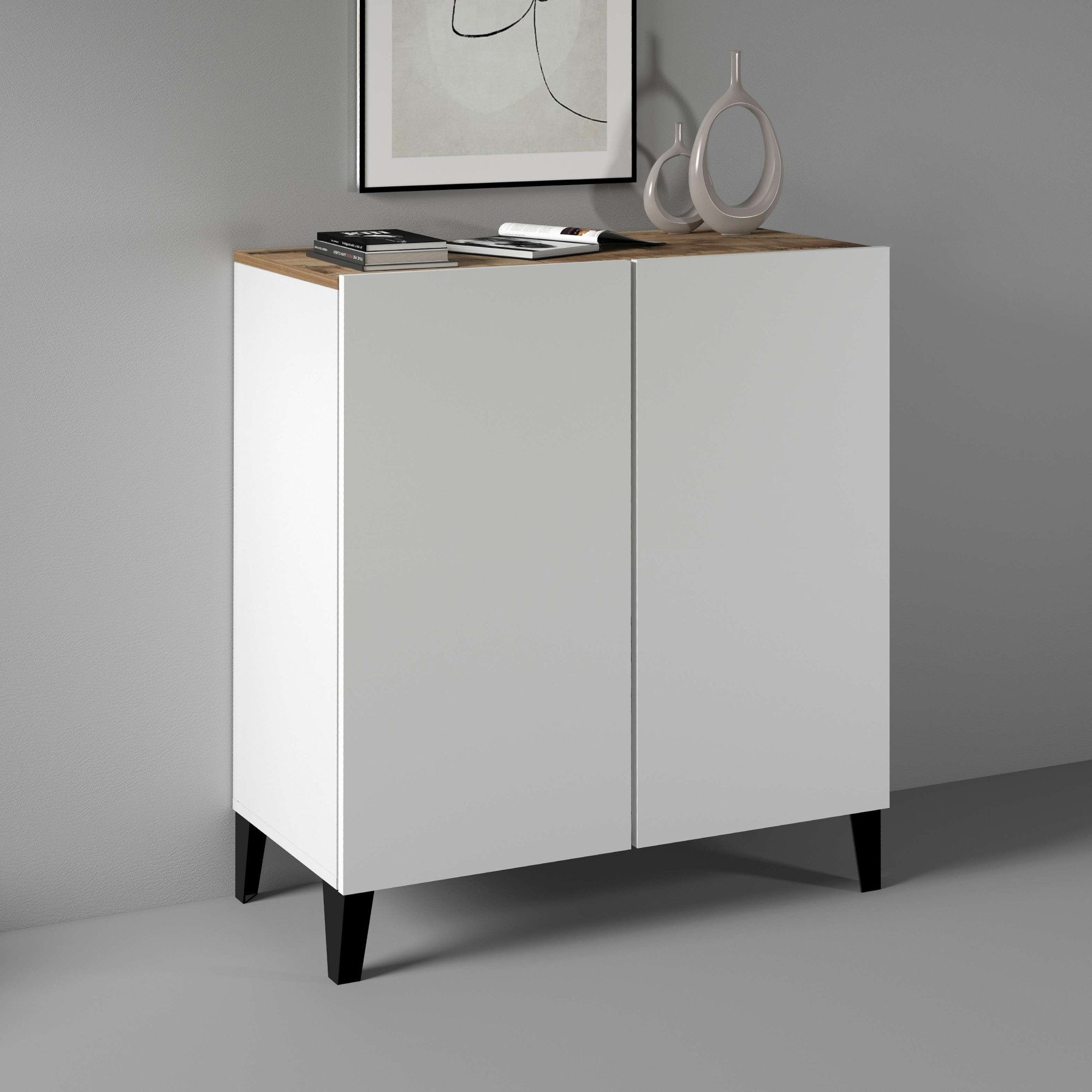 INOSIGN Archiefkast Sunrise Archiefkast, Multifunctionele kast, Bureaukast met 2 deuren & 2 vakken, breedte 79,2 cm, gemaakt in italië