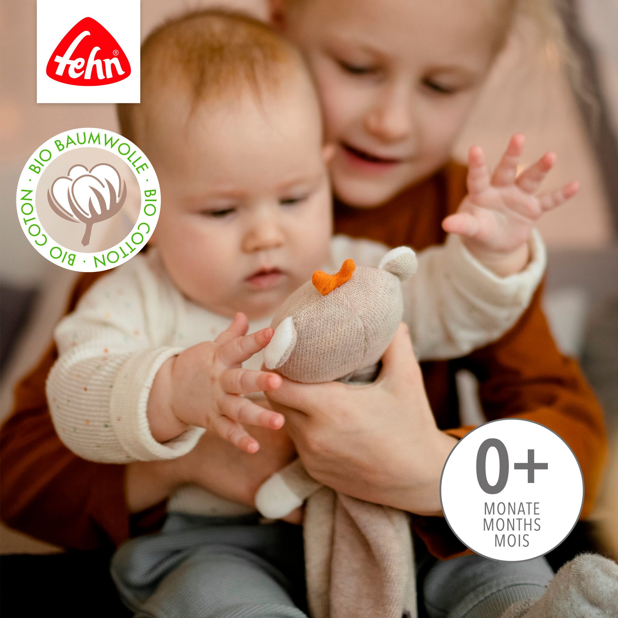 Fehn Knuffeldoekje FehnNATUR, knuffeldoek teddy