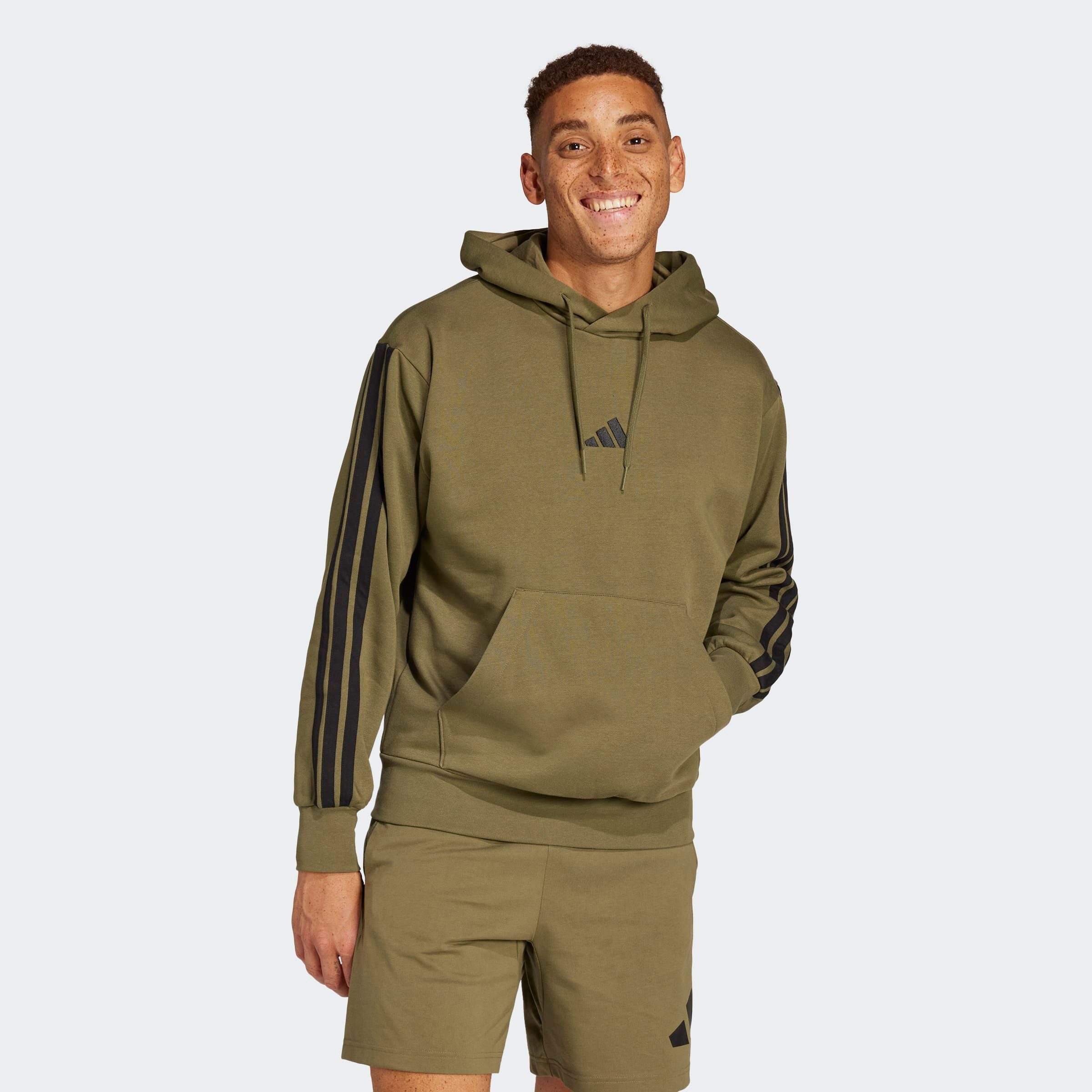 adidas Sportswear Hoodie M 3S FL HD heren hoodies maat S groen
