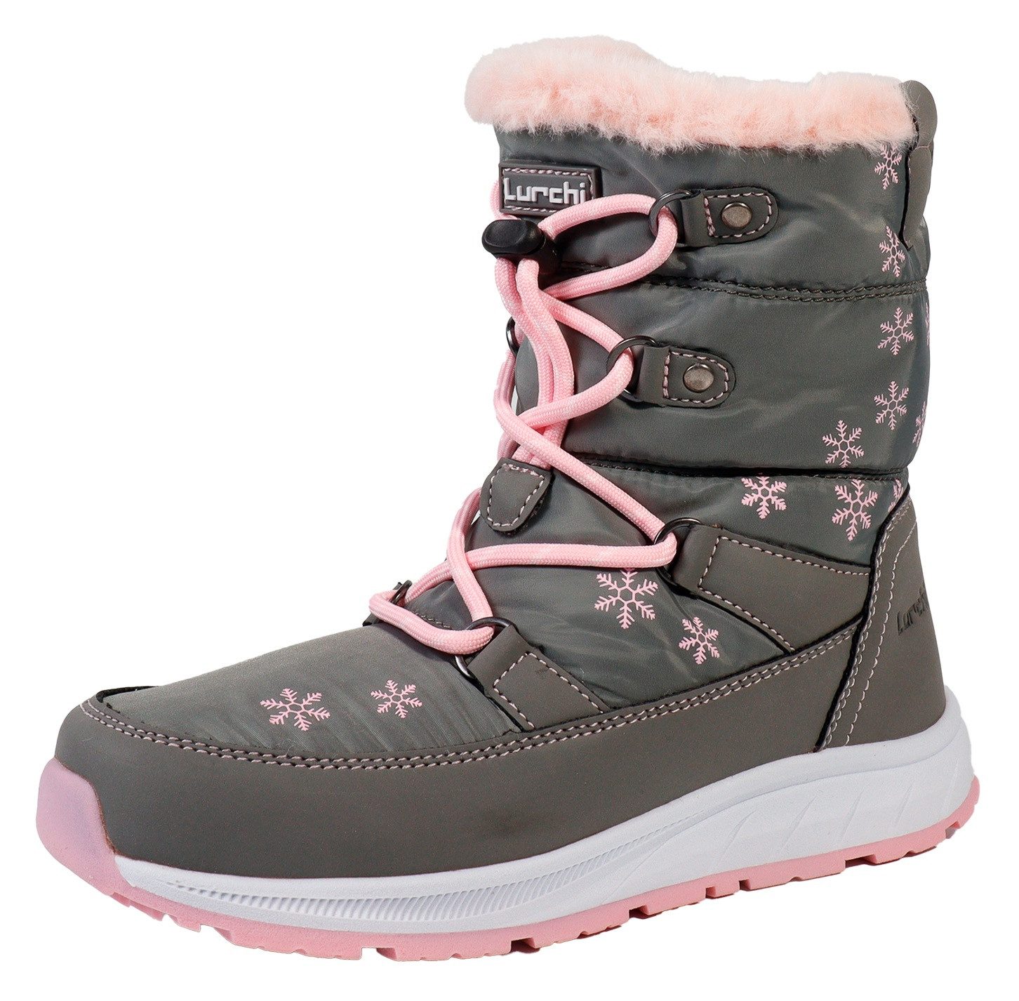 Lurchi Winterlaarzen Alby-TEX , outdoorschoen, sneeuwlaarzen, veterschoenen met roze...