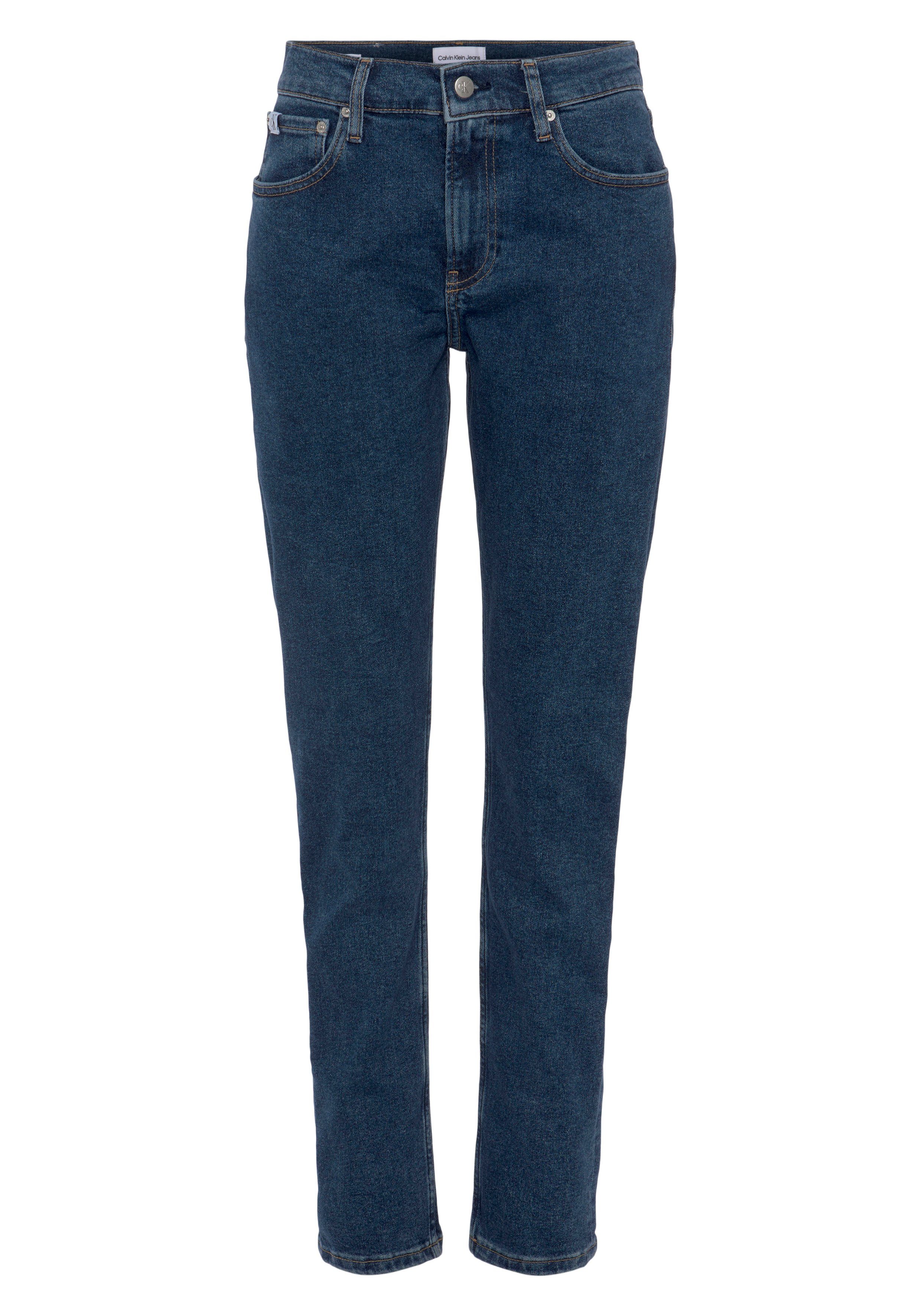 Calvin Klein Tapered jeans SLIM TAPER met leren badge