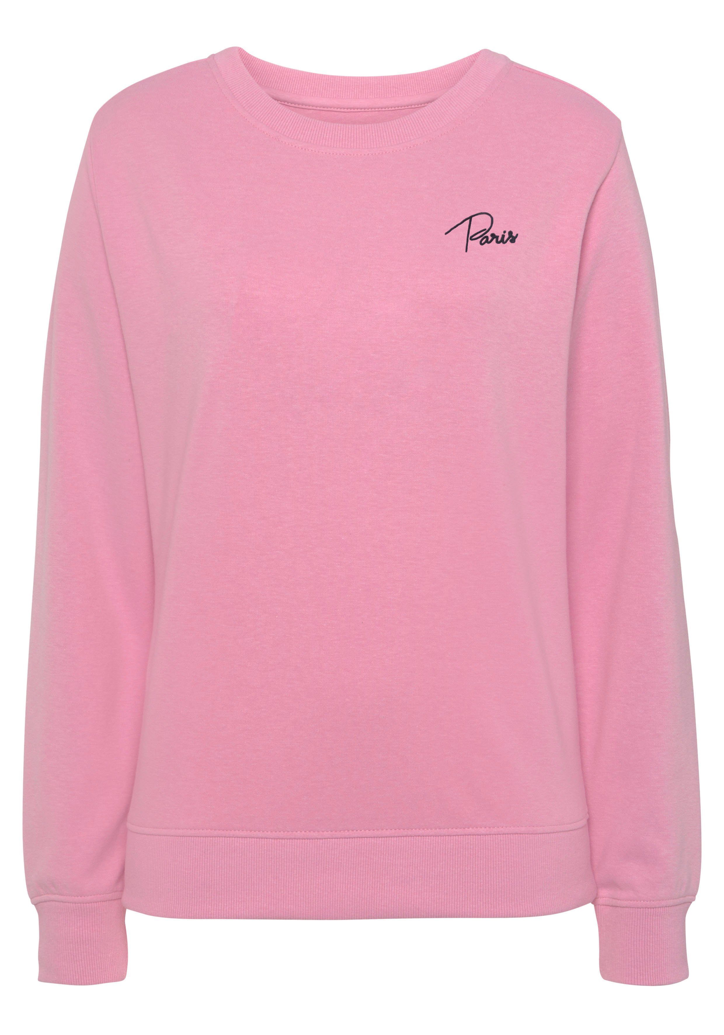 Vivance Sweatshirt Sweatshirt met frontprint, loungeanzug (1-delig)