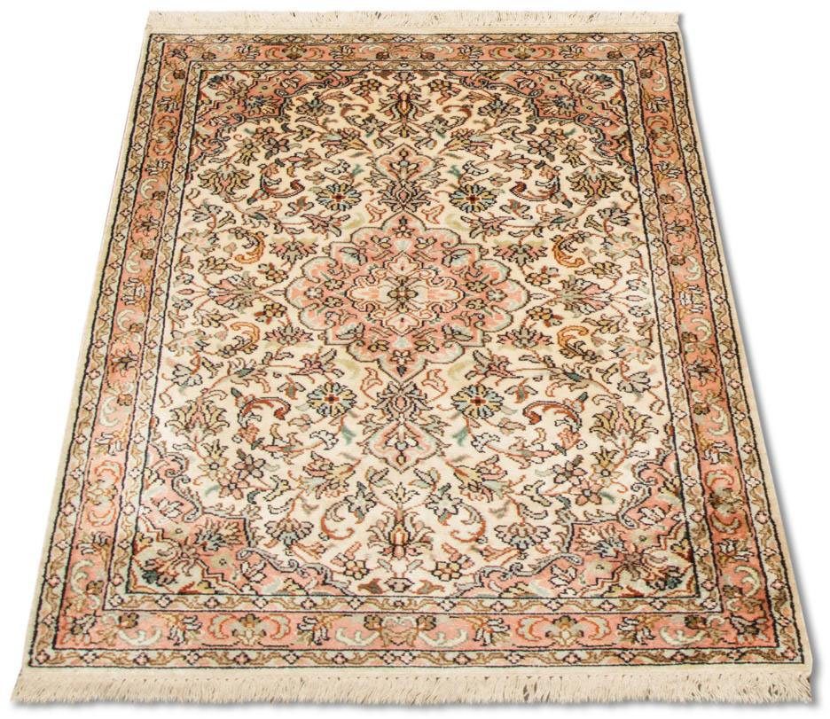 morgenland Vloerkleed Kasjmier zijde vloerkleed met de hand geknoopt beige