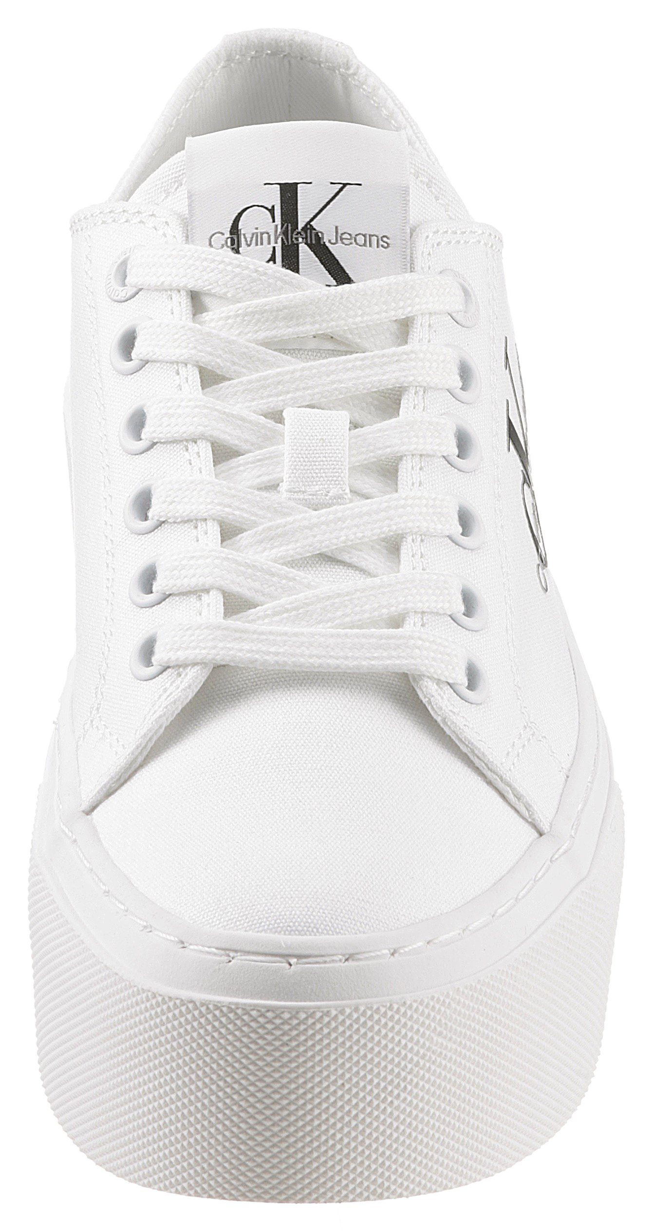 Calvin Klein Plateausneakers JENNA 19T *I met logo-opdruk, vrijetijdsschoen, lage schoen, veterschoen