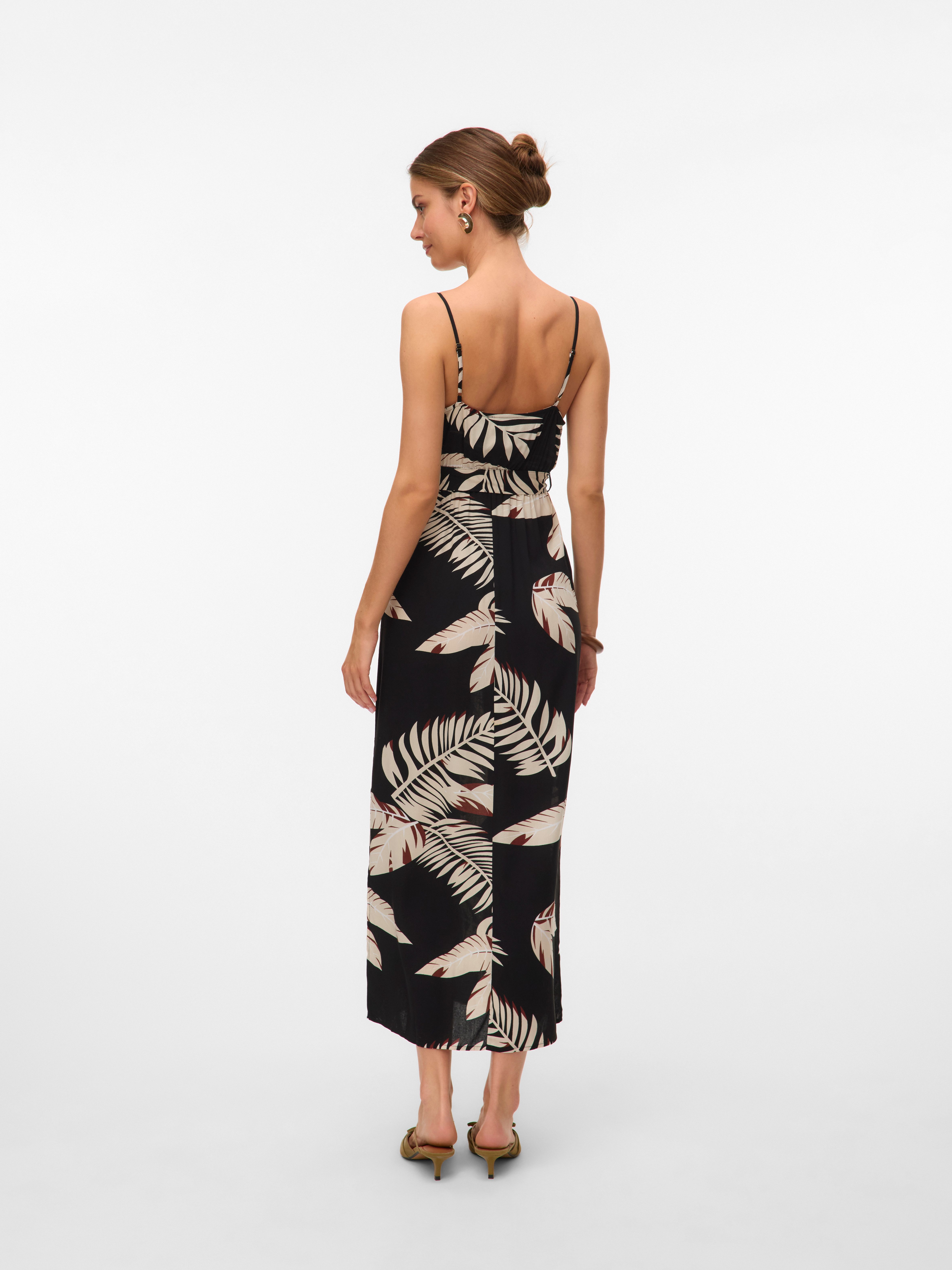Vero Moda Jurk met spaghettibandjes VMEASY JOY SLIT MAXI V-NECK DRESS WV GA