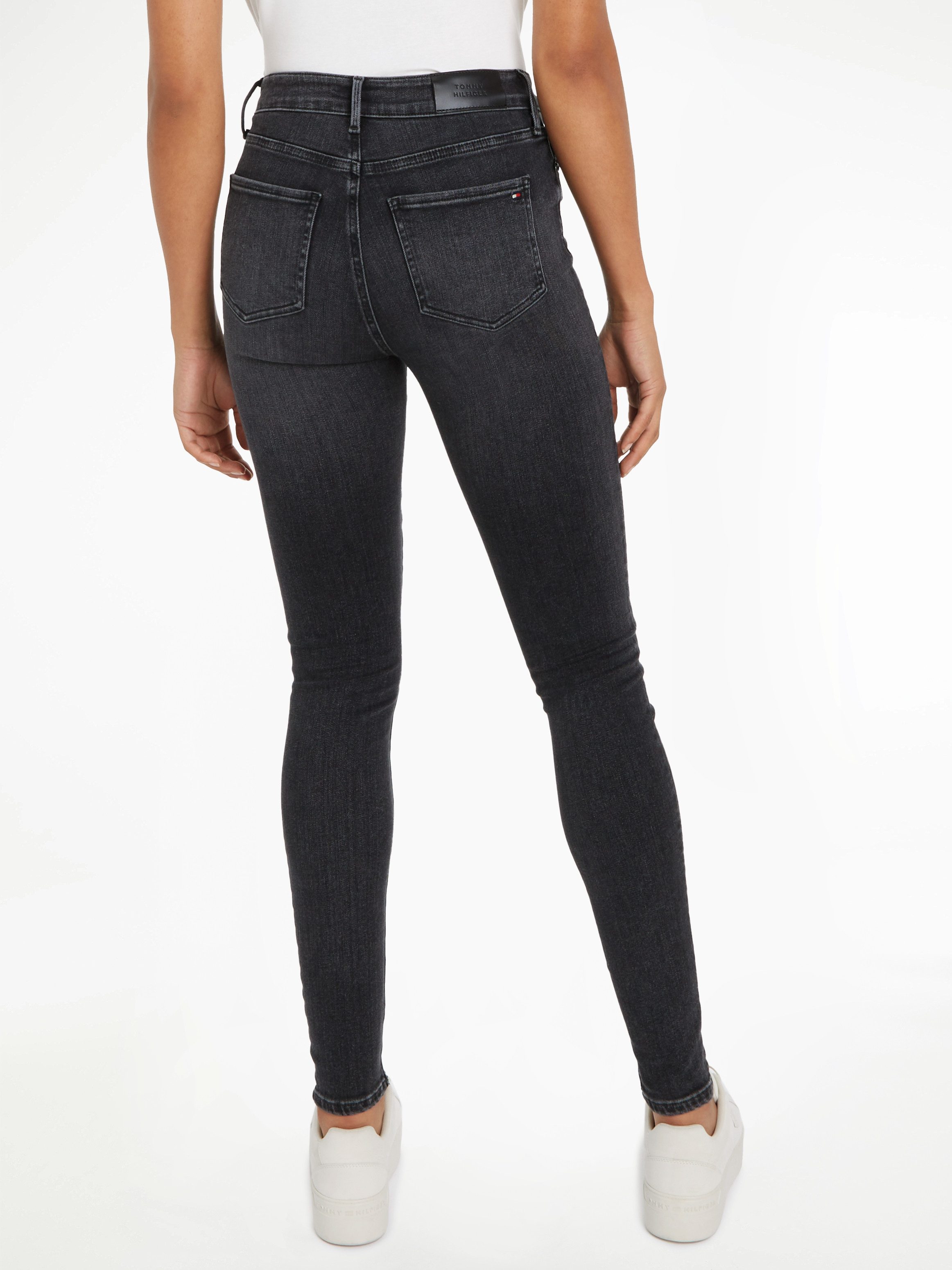 Tommy Hilfiger Skinny fit jeans HARLEM U SKINNY HW CAL met logo-badge
