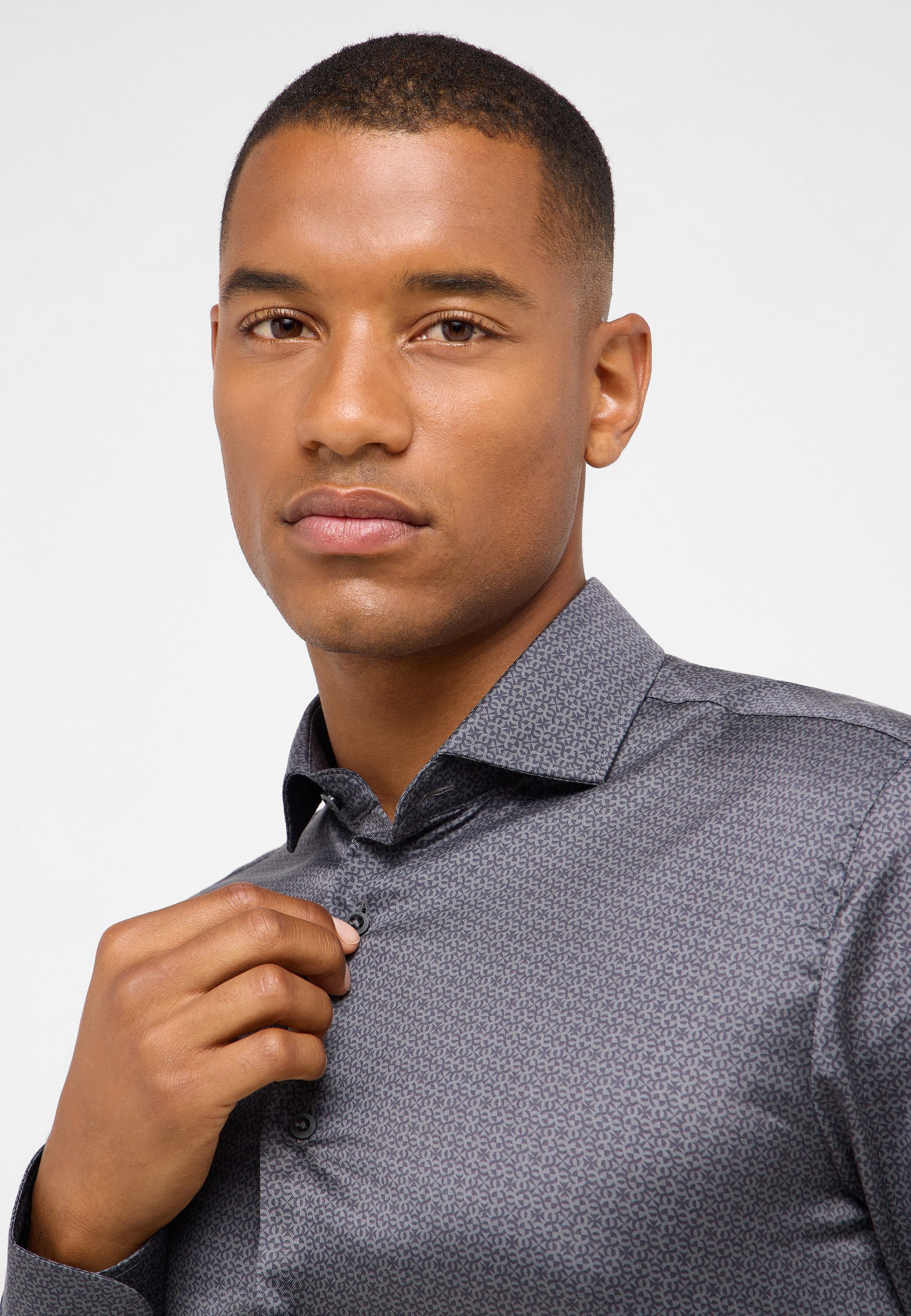 Eterna Overhemd met lange mouwen Slim fit EASY IRON (gemakkelijk te strijken)