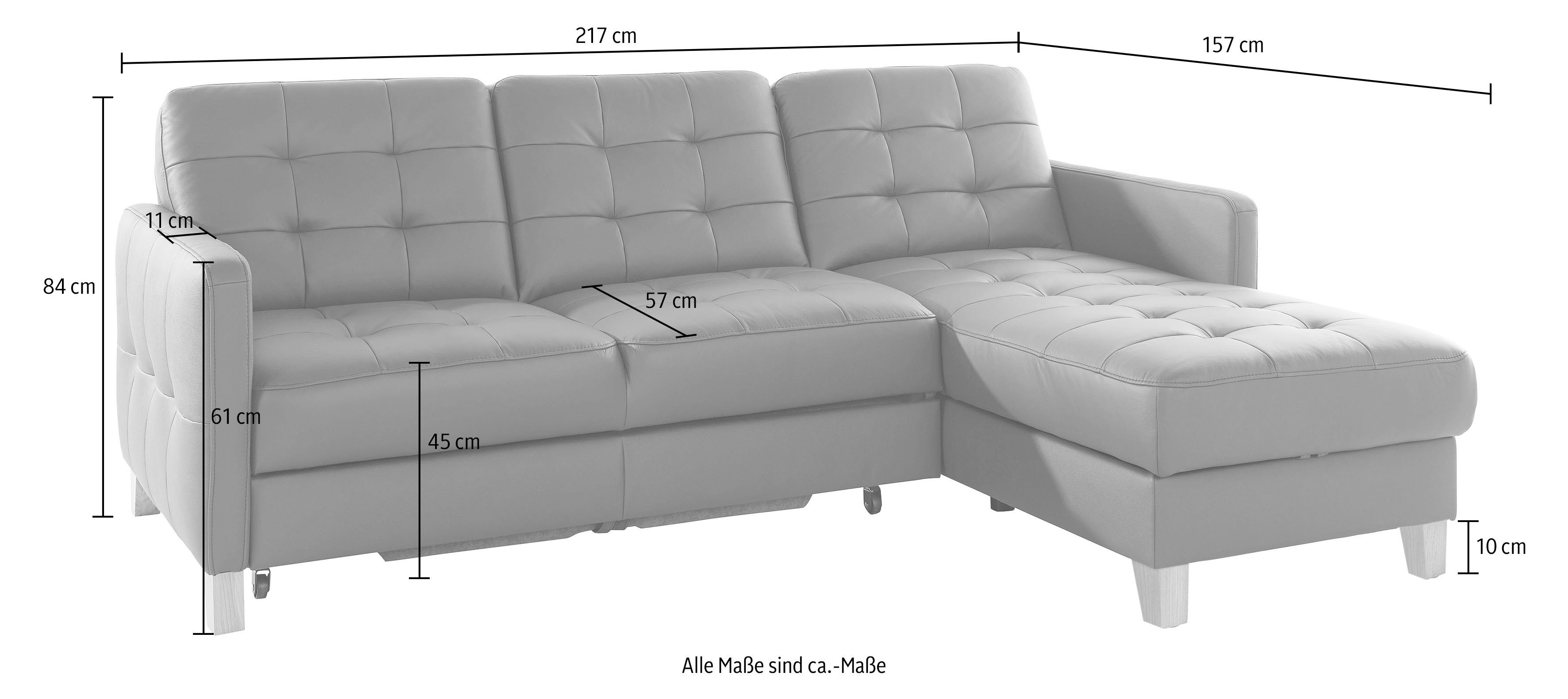exxpo - sofa fashion Hoekbank Elio, compact en comfortabel, handig en tijdloos design, L-vorm