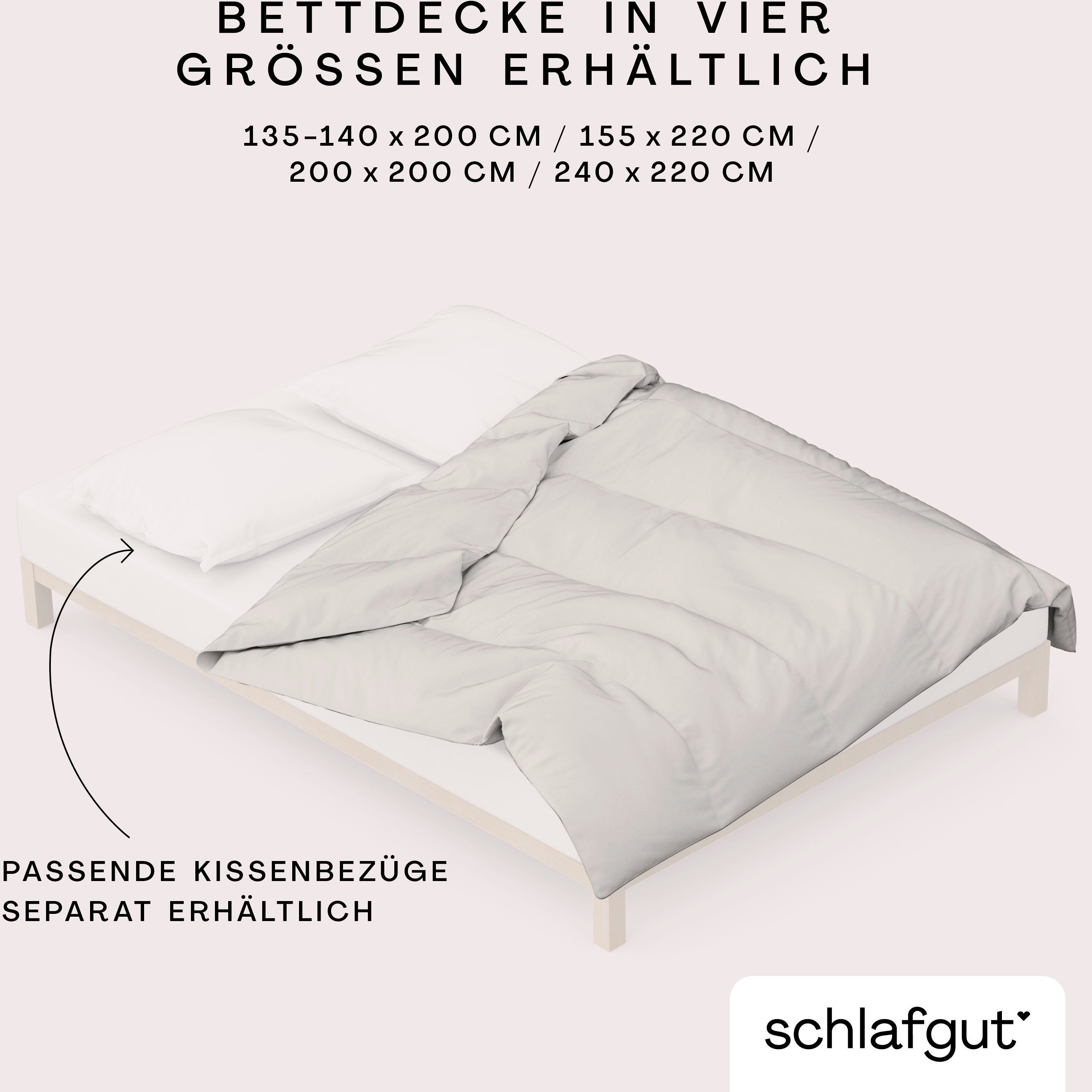 Schlafgut Dekbedovertrek Woven Satin bijzonder dicht geweven, mix & match: bijpassende kussenhoes verkrijgbaar (1 stuk)