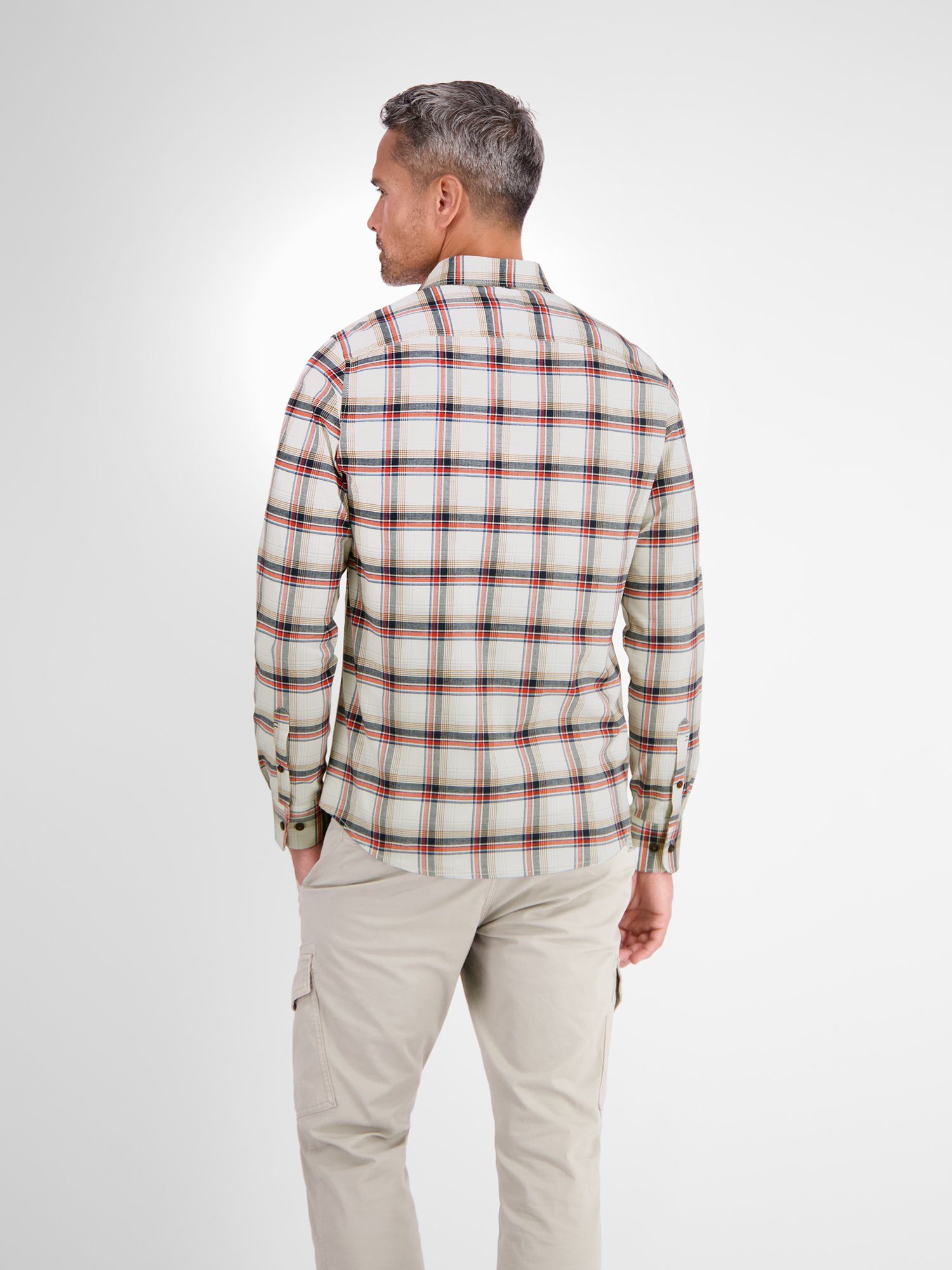 Lerros Overhemd met lange mouwen LERROS lange mouw overhemd, BIG FLANNELCHECK