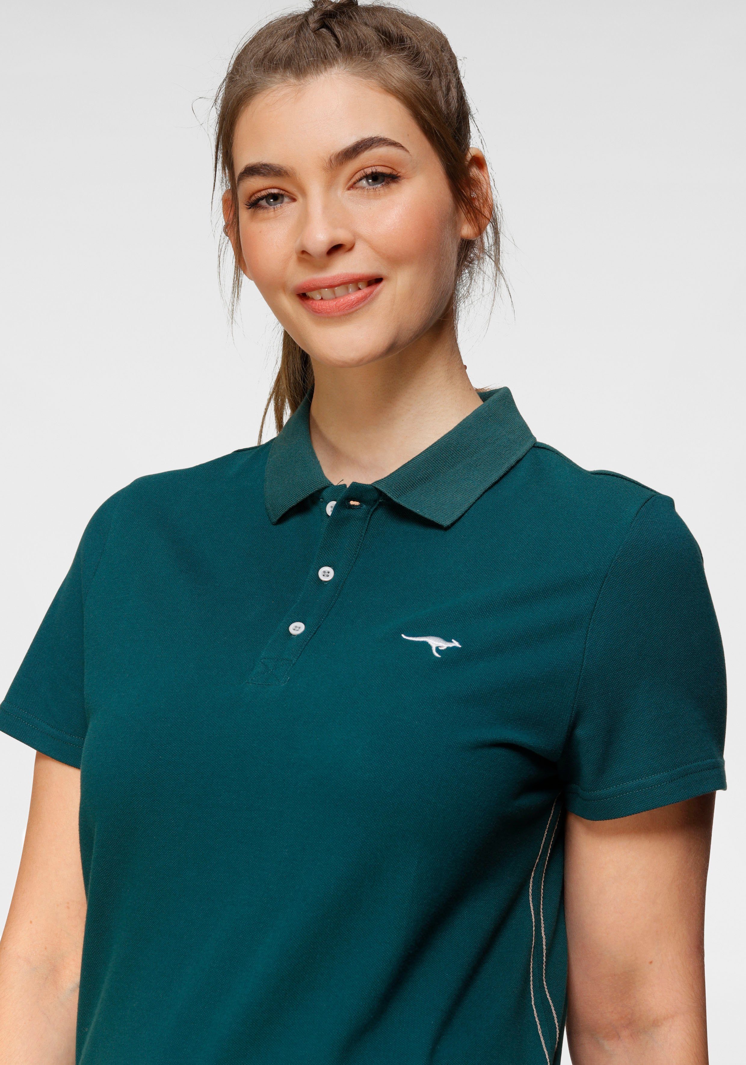 KangaROOS Poloshirt Korte mouwen, effen, polokraag, van katoen