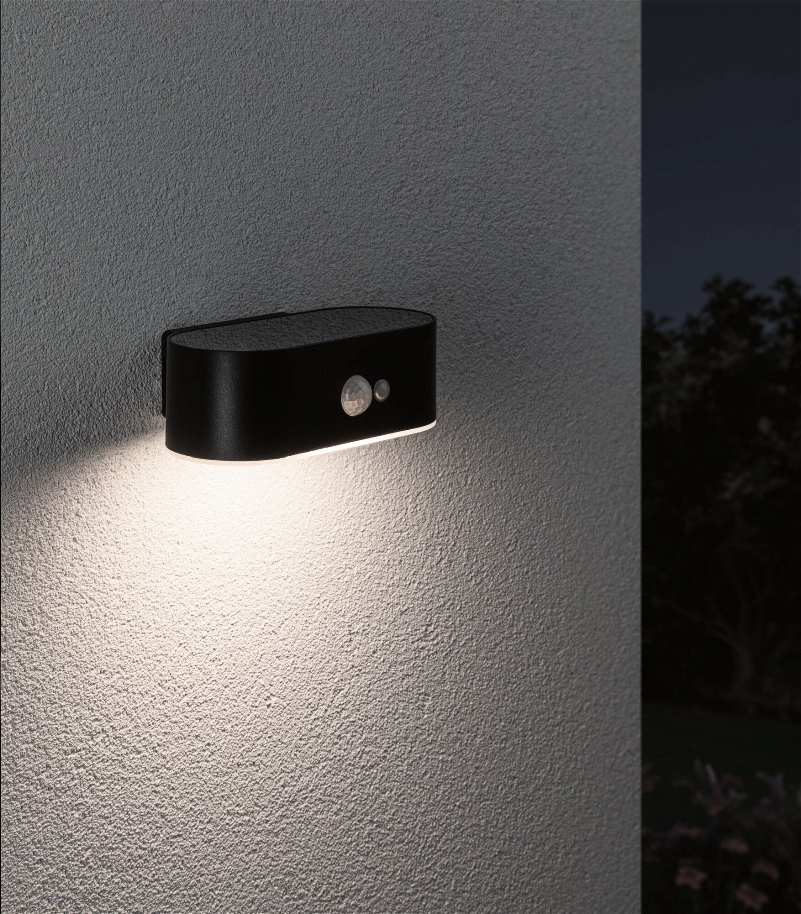 Paulmann Led-wandlamp voor buiten Solar Adya IP44 3000K 200lm Zwart (1 stuk)