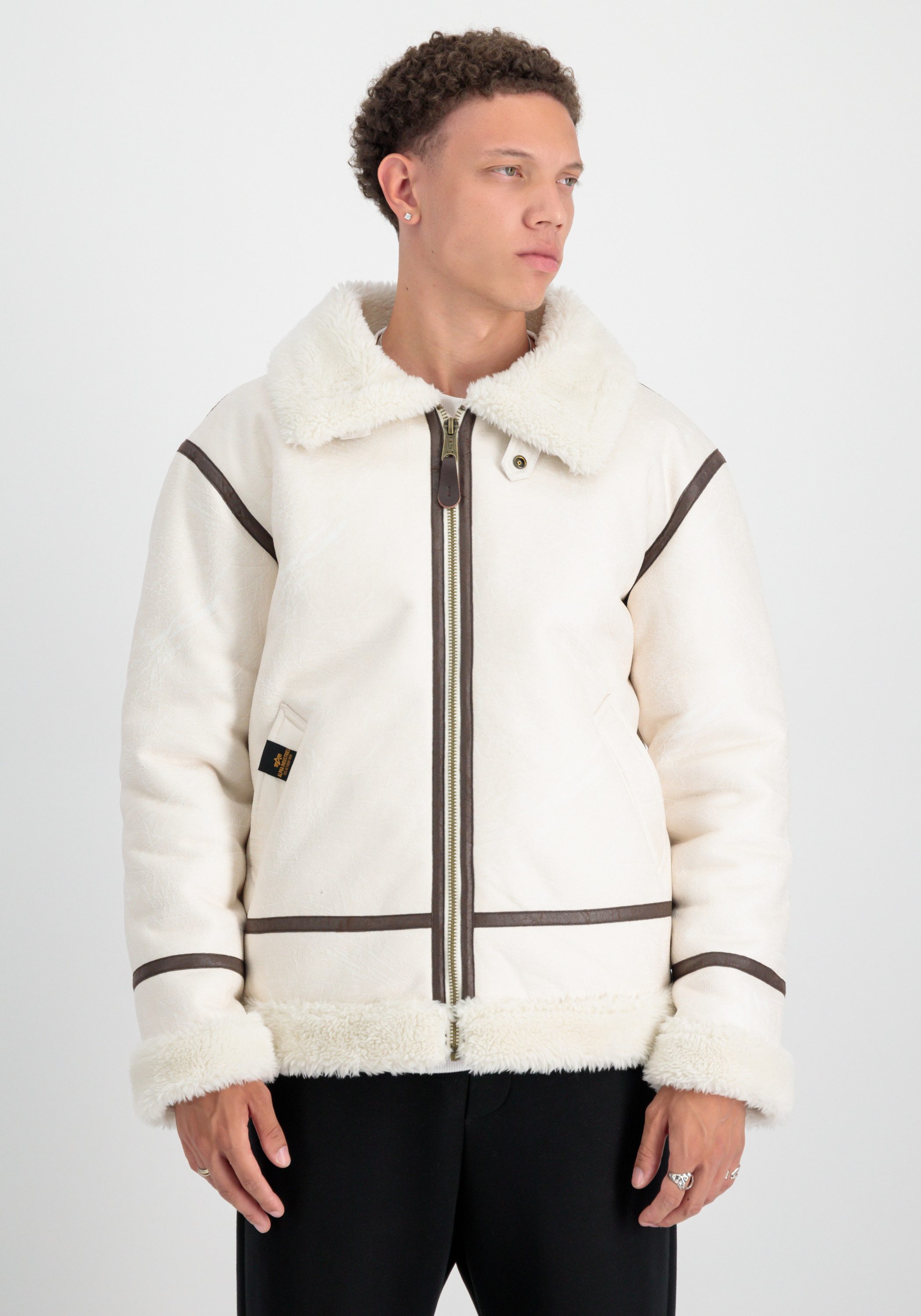 Alpha Industries Leren jack Alpha Industries Men - Bomber Jackets B-3 Faux Leather