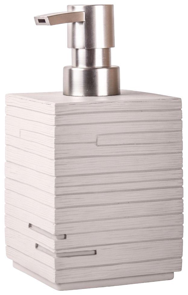 Sanilo Set badkameraccessoires Calero Grey bestaand uit zeepdispenser en toiletborstel, geribbeld (combi-set, 2-delig)