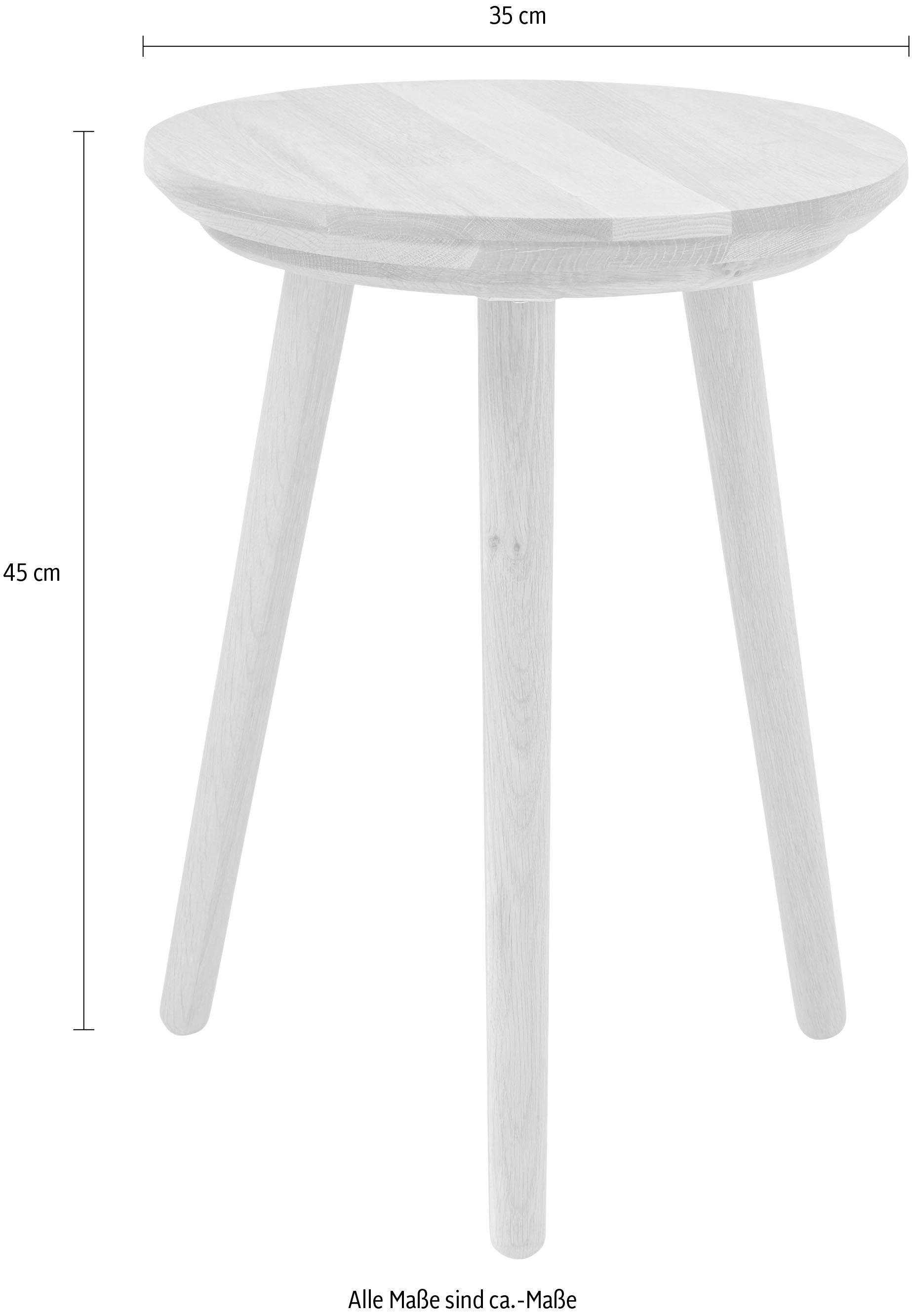 MCA furniture Zithocker Agra, TOPSELLER! Houten kruk, massief eiken, geolied, klassiek ontwerp