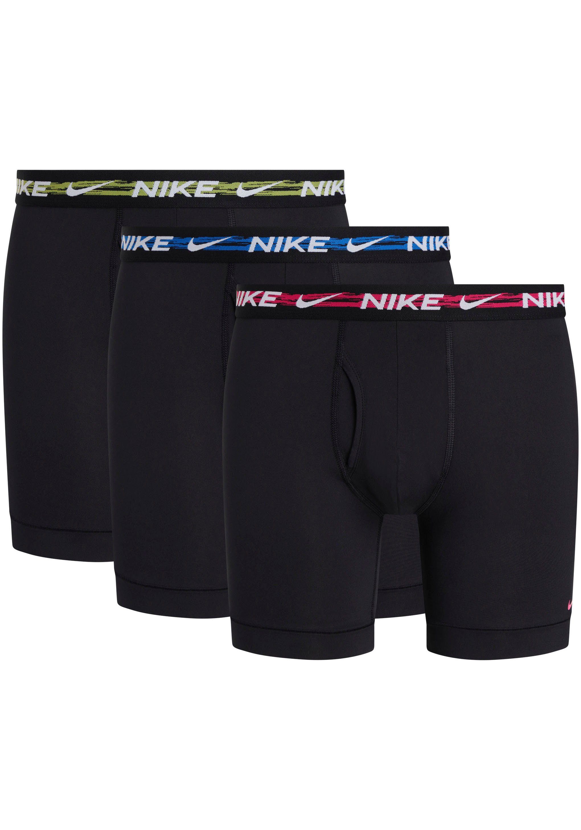 NIKE Underwear Boxershort BOXER BRIEF 3PK met elastische logo-band (3 stuks) heren boxershorts maat L (50) zwart
