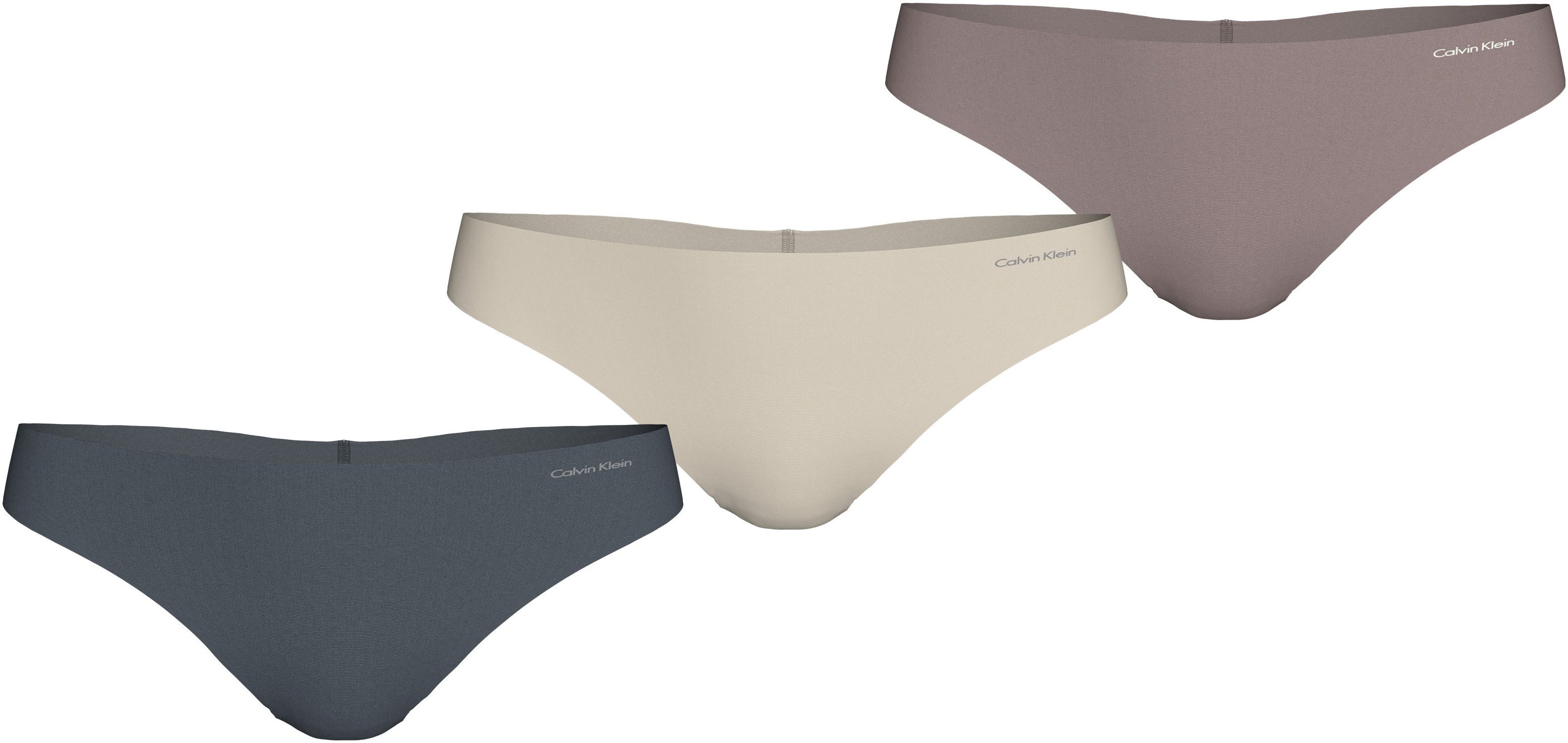 Calvin Klein String 3 PACK THONG (MID-RISE) (3 stuks) dames strings maat M (38) multicolor