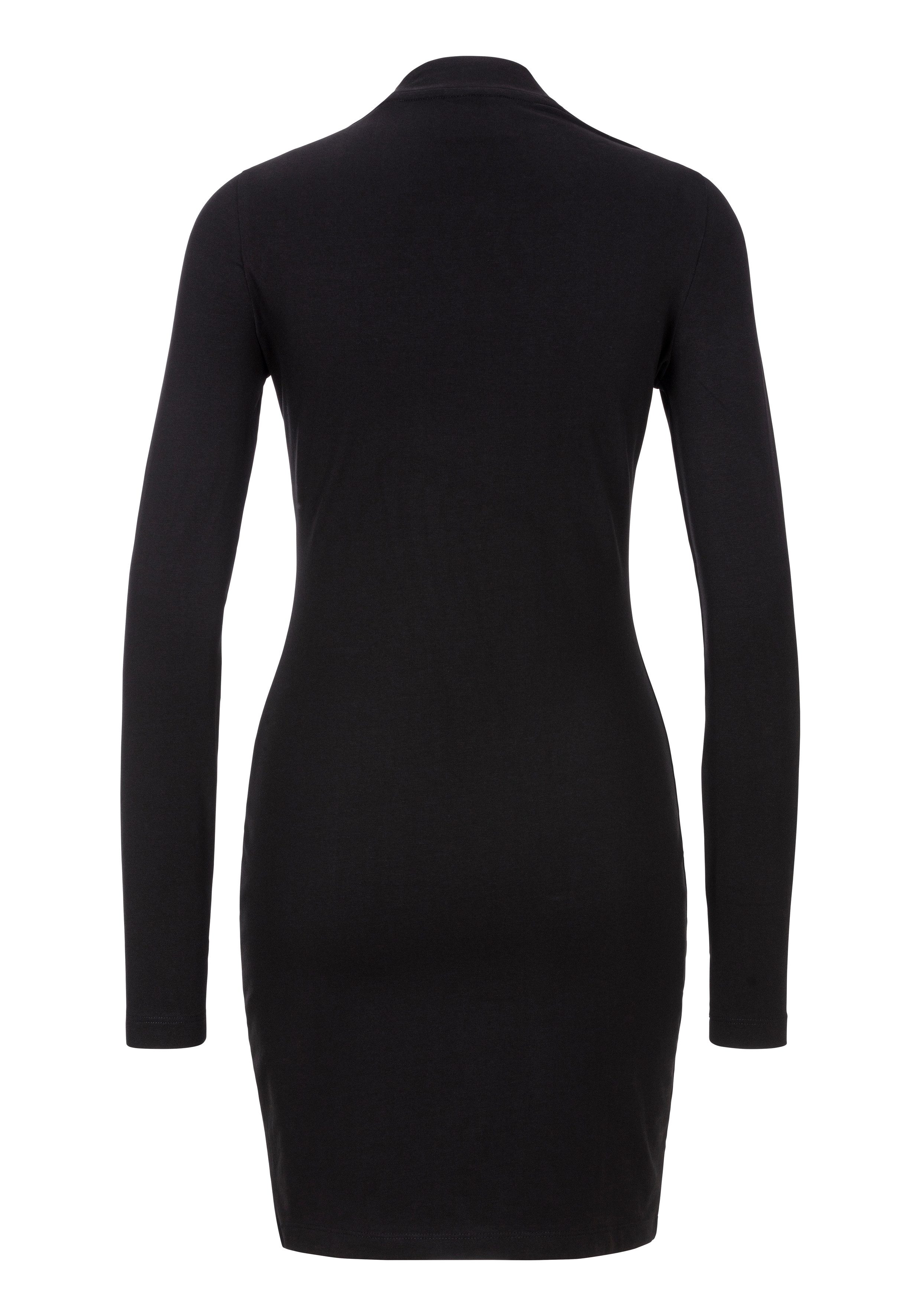HUGO Blue Jerseyjurk Nilla met duimopening & logo-badge