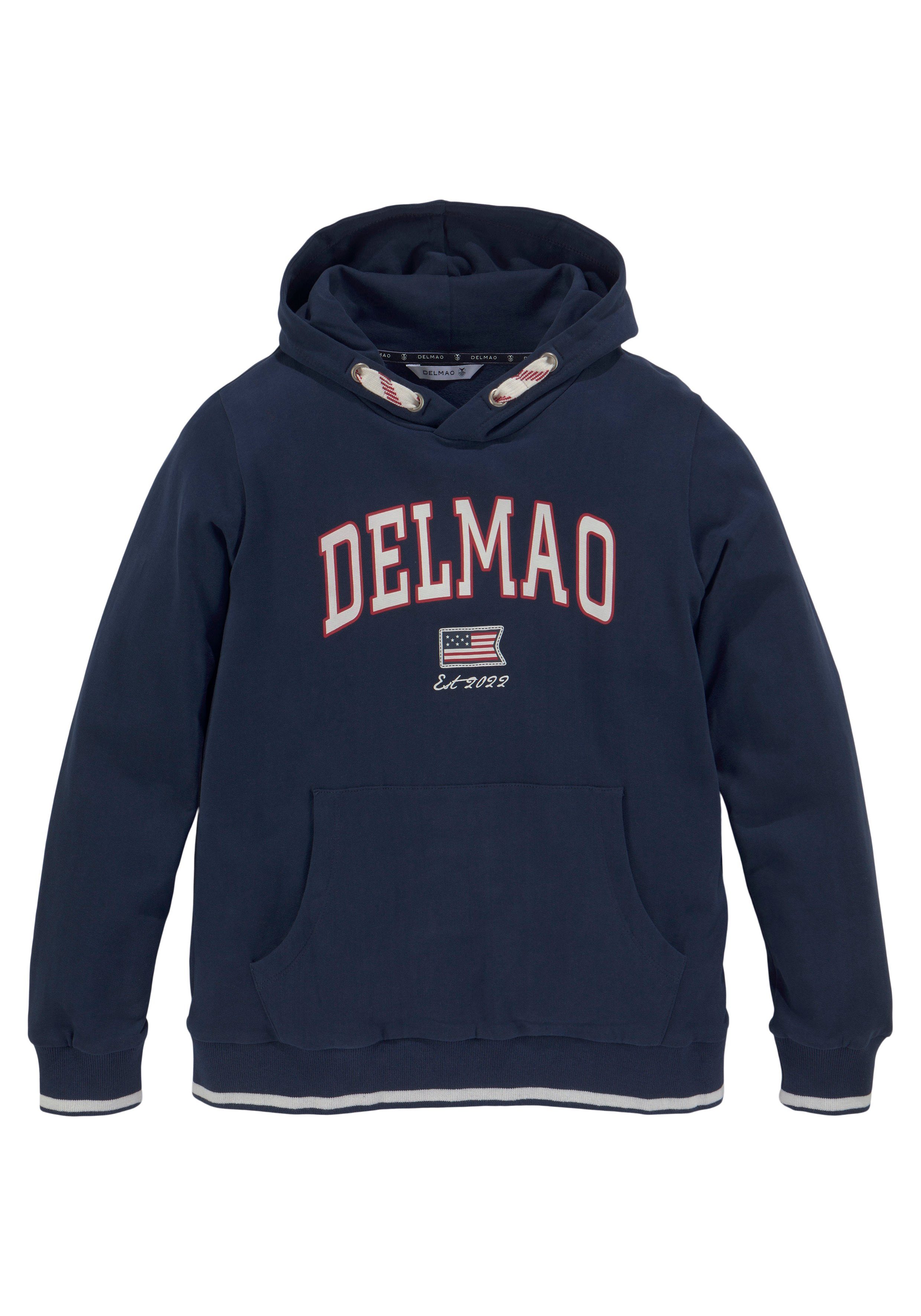 DELMAO Hoodie Voor jongens Lange mouw, bedrukt, met capuchon, voor skater-stijlen, van katoen