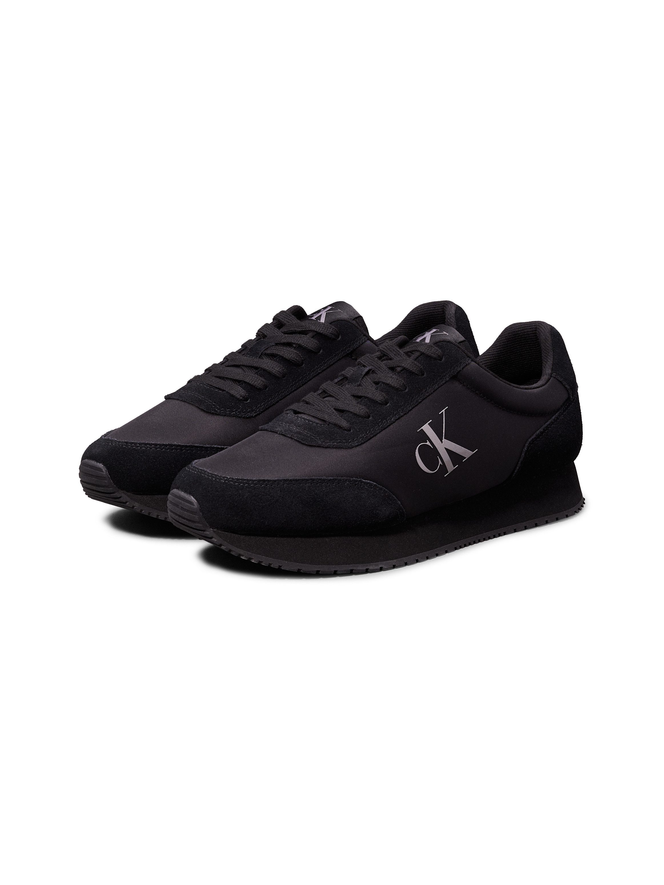 Calvin Klein Plateausneakers RETRO RUNNER ICONIC SNK freizeitschoen, veterschoen, lage schoen met zij ck-logo