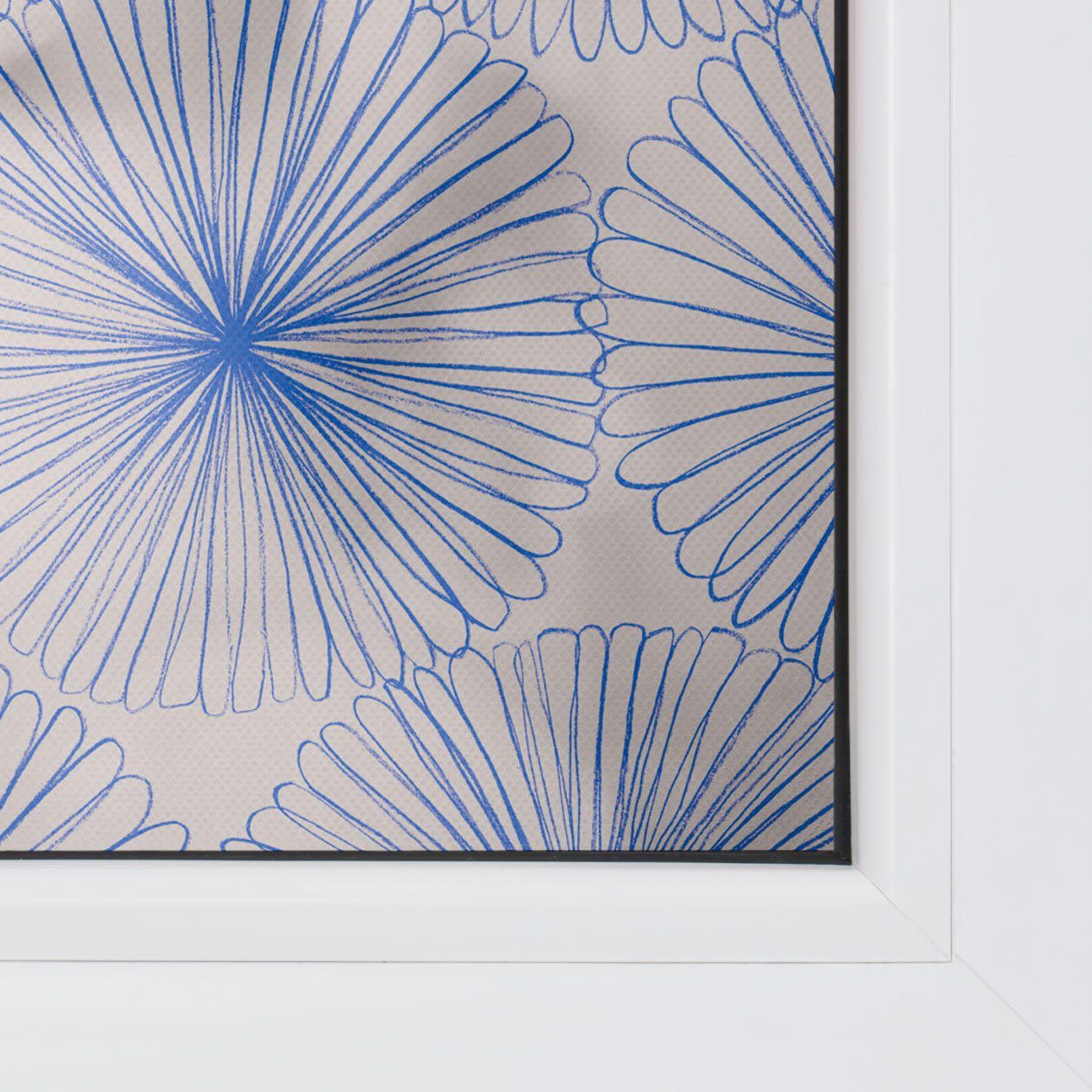 LICHTBLICK Raamfolie zelfklevend, bescherming tegen inkijk, flower wheel - blauw (1 stuk)