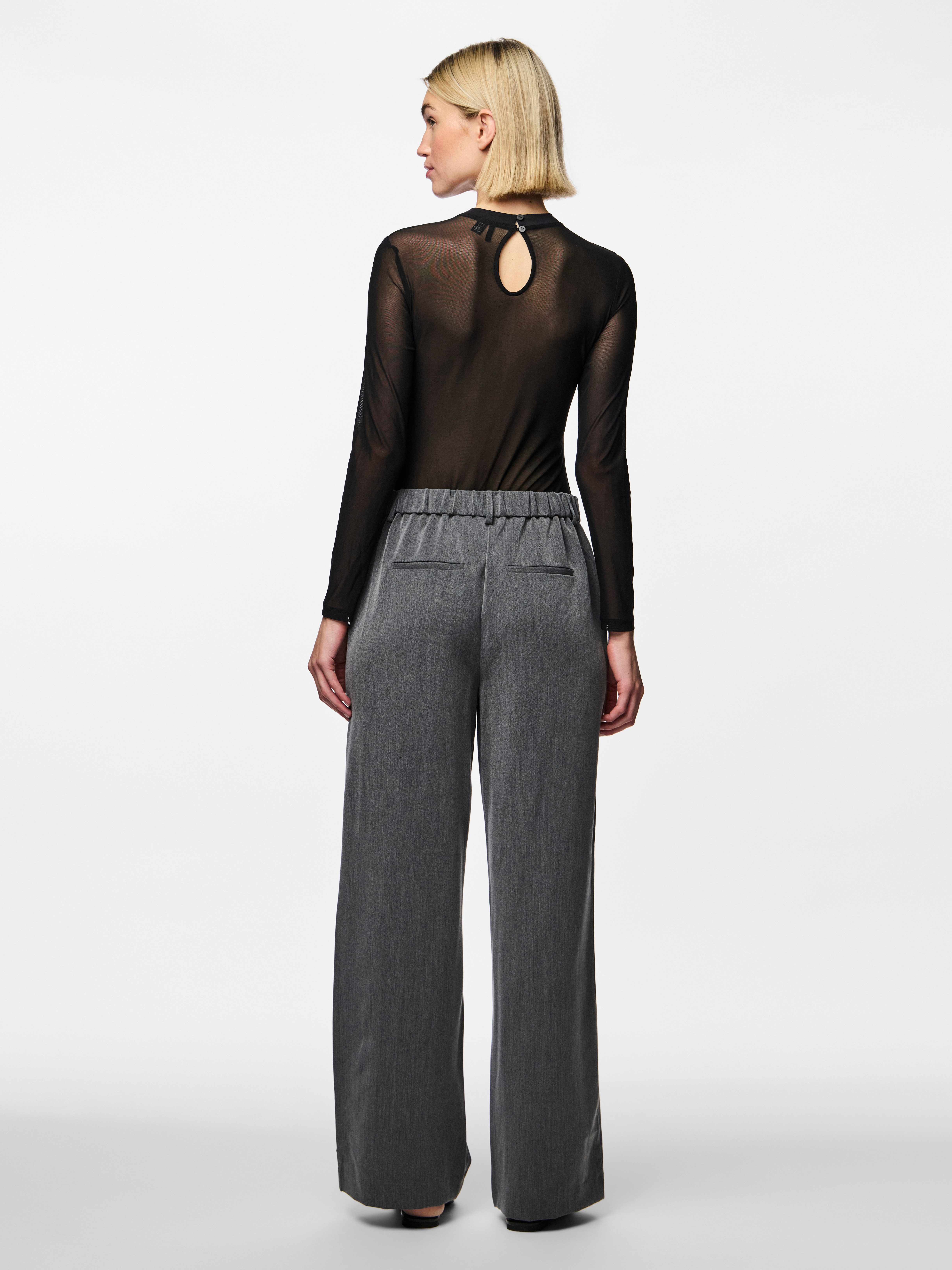 pieces Body met lange mouwen PCMILLY LS MESH BODYSTOCKING NOOS