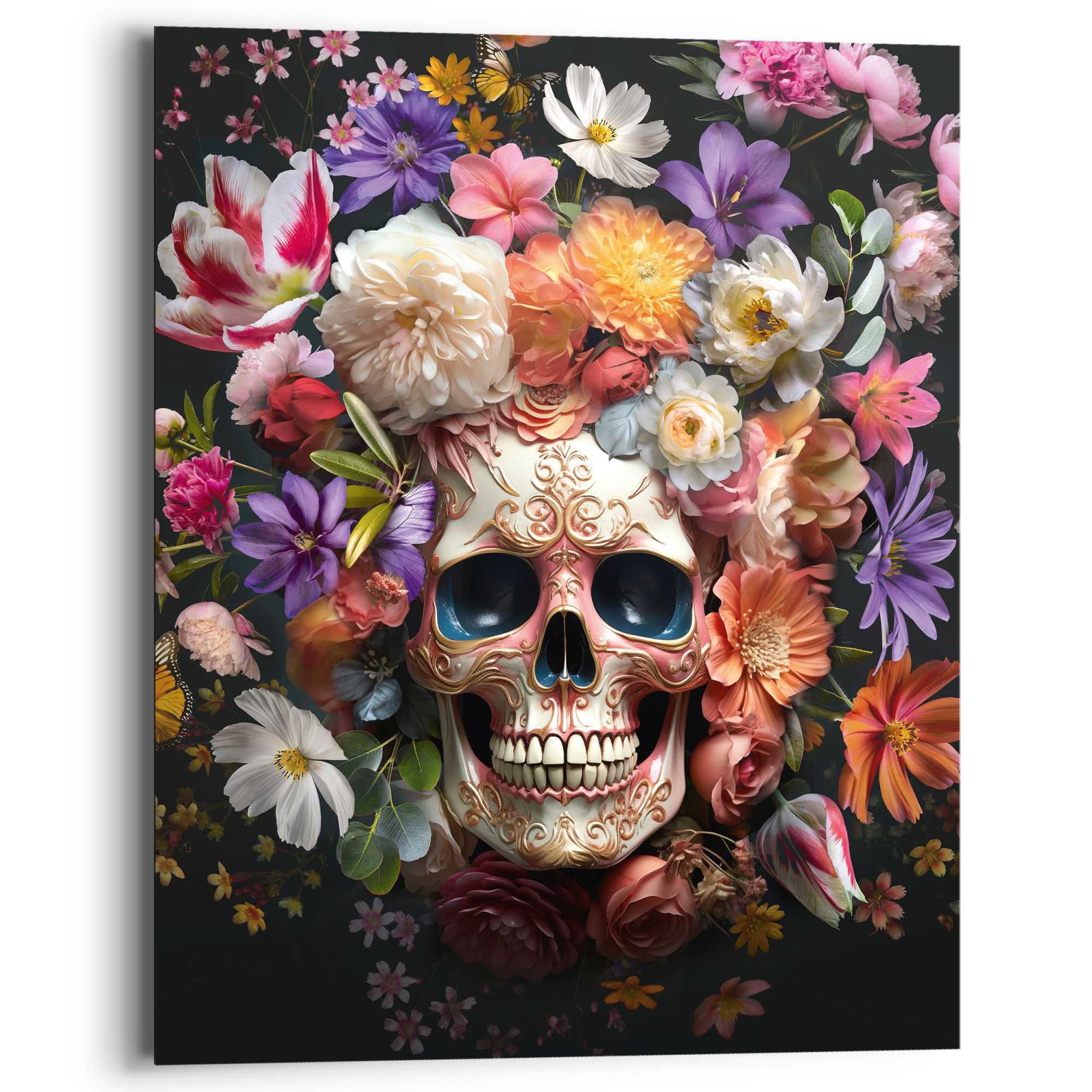 Reinders! Decoratief paneel Floral Skull