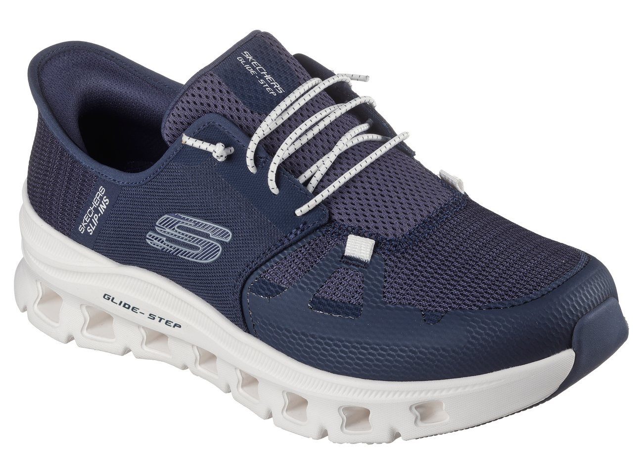 Skechers Slip-on sneakers GLIDE-STEP PRO Hardloopschoenen, trainingsschoenen met flexibele tractieloopzool heren lage sneakers maat 41 blauw